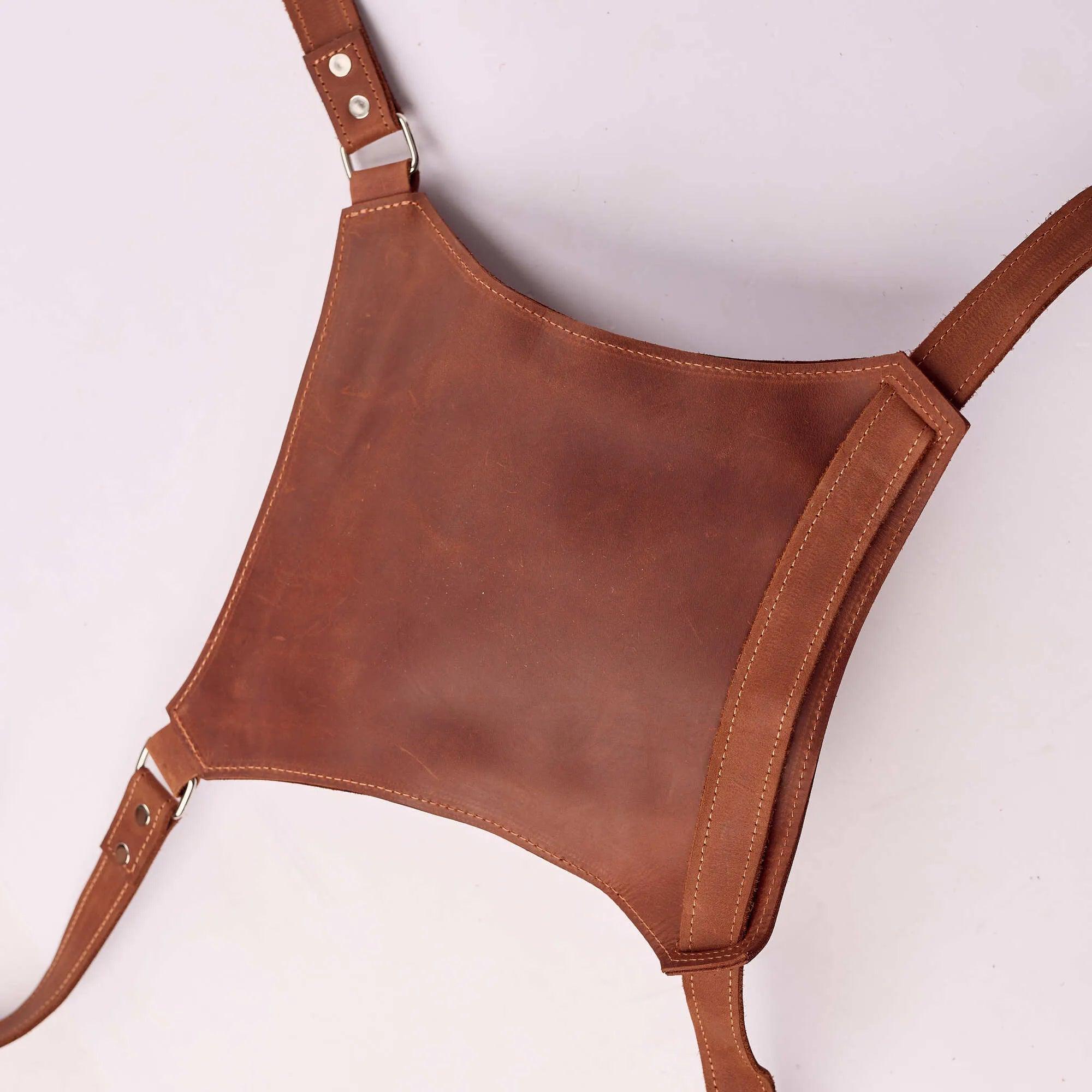Premium Leather Hip Pack with Adjustable Thigh Strap - Waist Fanny Pack for Travel, Hiking & Outdoor Activities - Hands-Free Crossbody Bag for Men & Women