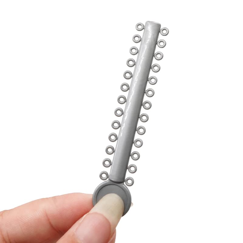 80pcs Grey Dental Orthodontic Ligature Ties Bands - Elastic O-Rings for Braces Brackets, Teeth Whitening & Dental Lab Use - Perfect for Orthodontists & DIY Teeth Alignment at Home