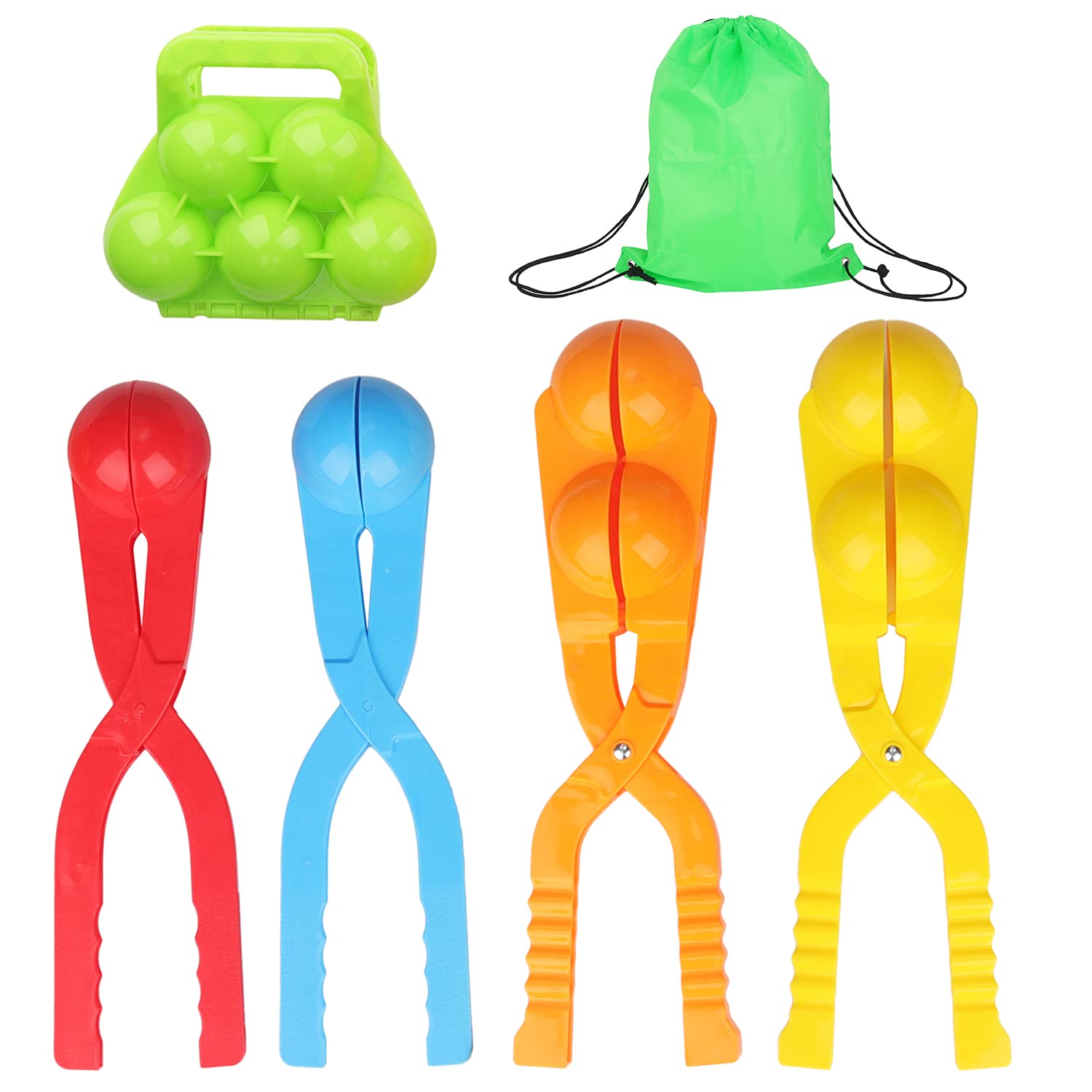 6-Piece Snowball Maker Kit for Kids with Carry Bag | Outdoor Winter Snow Toys | Splat Snow Ball Maker Set | Fun Snow Play for Backyard & Family Activities