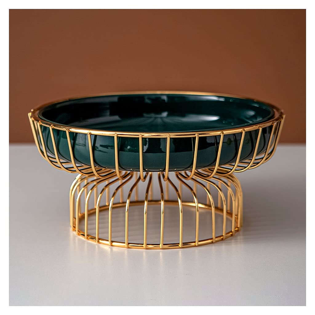 Stylish Iron Fruit Bowl Basket - Large Round Decorative Countertop Fruit Holder for Kitchen, Dining Table Centerpiece | Perfect for Storing Fruits, Bread, Snacks, Candy | Ideal for Home Decor & Party Serving