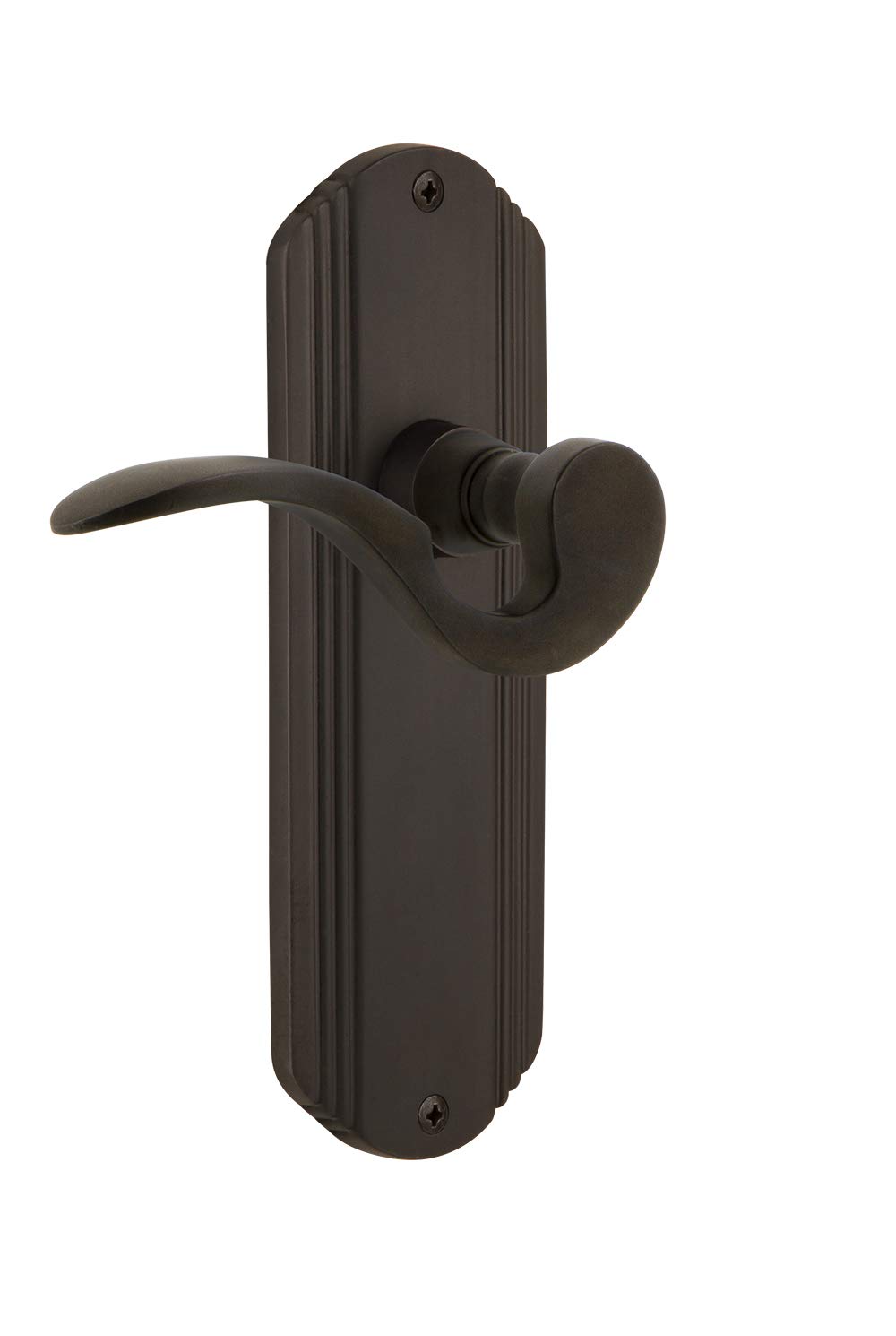 Nostalgic Warehouse Deco Plate Single Dummy Manor Lever - Oil-Rubbed Bronze Vintage Door Handle for Classic Home Decor | Perfect for Victorian, Farmhouse & Cottage Style Interiors