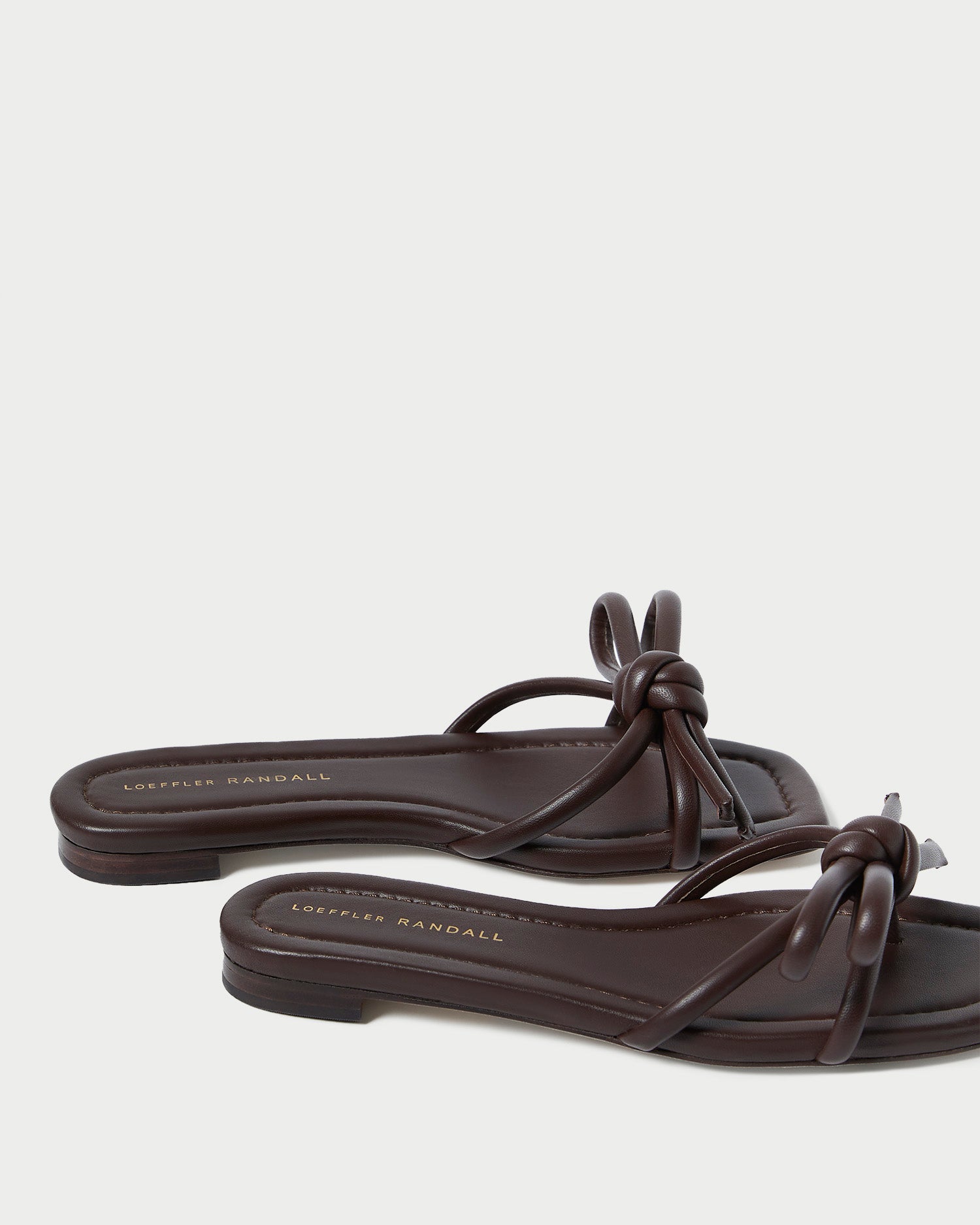Hadley Women's Chocolate Brown Bow Sandals - Comfortable Casual Flats for Everyday Wear, Work, and Date Nights