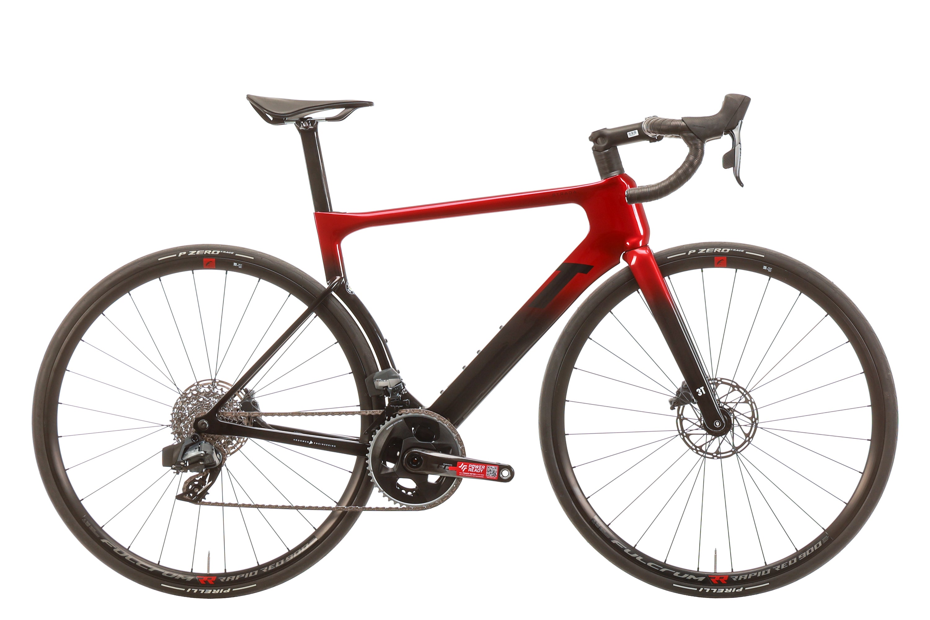 2023 3T Strada Force AXS 2x12 Speed Road Bike - 54cm Carbon Frame, Wireless Shifting | Perfect for Racing, Endurance Rides & Long-Distance Cycling
