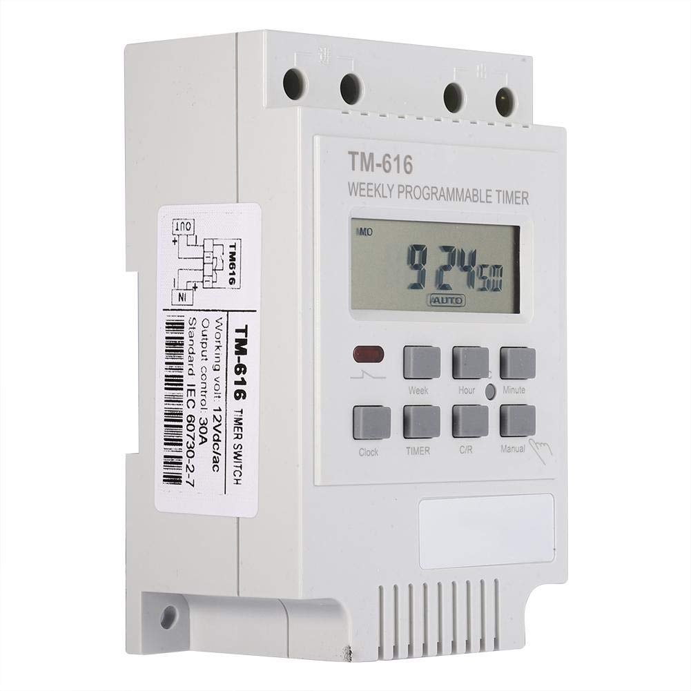 12V Digital Timer Switch - Energy Saving Electric Timer for Lights, TV, Radio & Household Appliances | Perfect for Home Automation & Power Saving