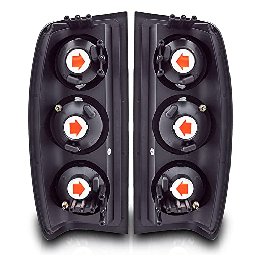 ROXX Black Housing Clear Lens Altezza Tail Light Assembly Pair for 2001-2004 Toyota Tacoma - Replacement for Driver & Passenger Side - Enhances Style & Night Visibility for Off-Road & City Driving