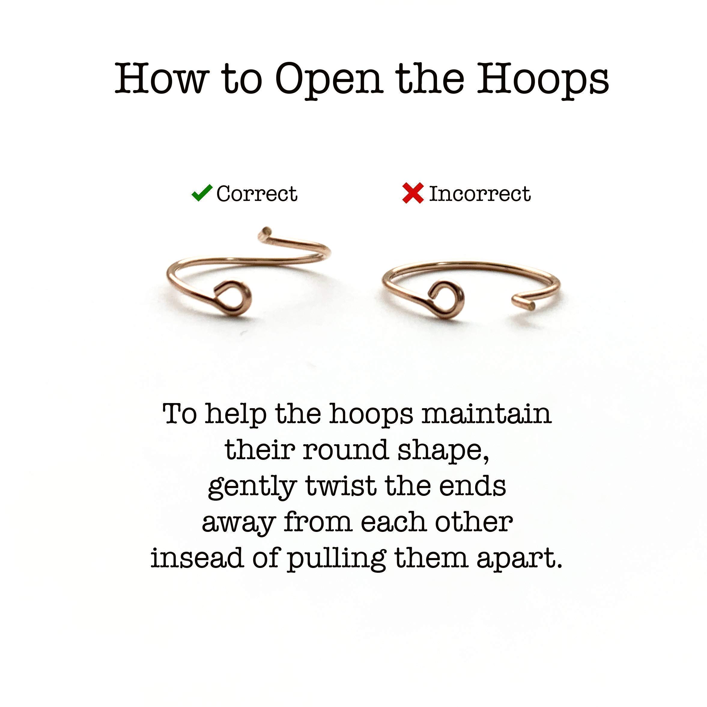10mm Extra Thin 24 Gauge 14k Yellow Gold Filled Hoop Earrings - Handmade Sleeper Hugger Hoops for Everyday Wear & Gifting