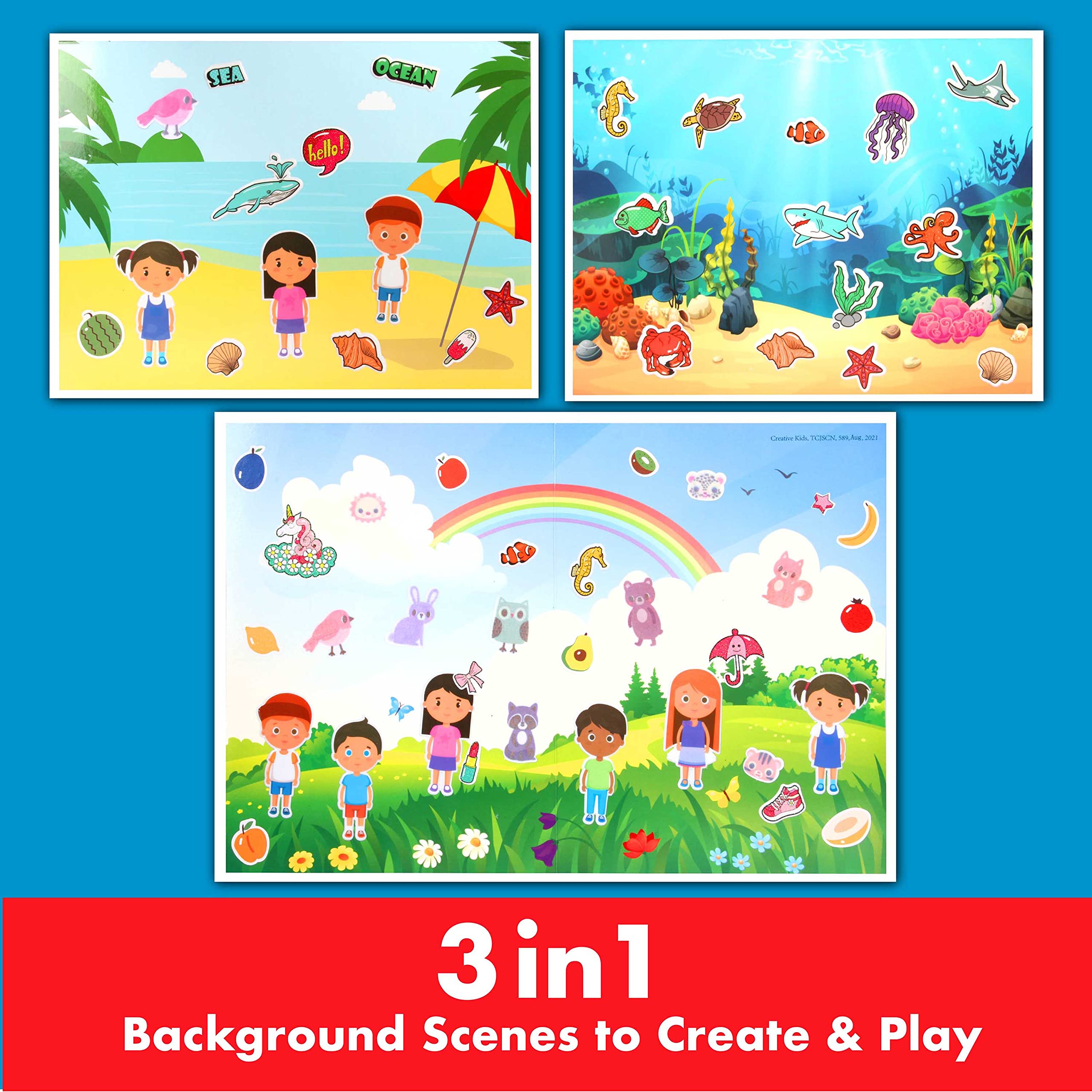 100 Sensory Craft Stickers for Kids - Sense & Grow Educational Stickers for Toddlers & Children - Perfect for Sensory Play, Classroom Activities & DIY Art Projects