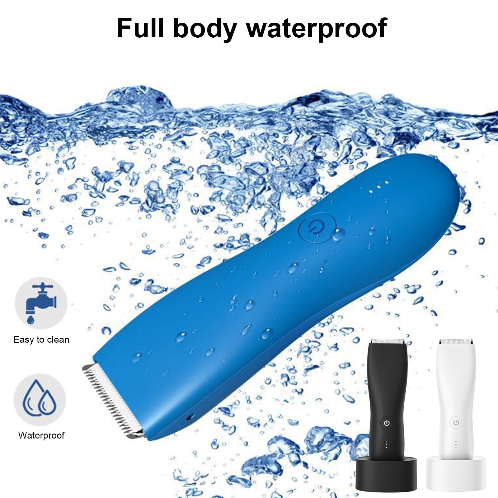 Rechargeable Electric Hair Removal Device for Women & Men - Gentle Face & Bikini Epilator Trimmer for Smooth Skin | At-Home Hair Removal & Travel Use - White