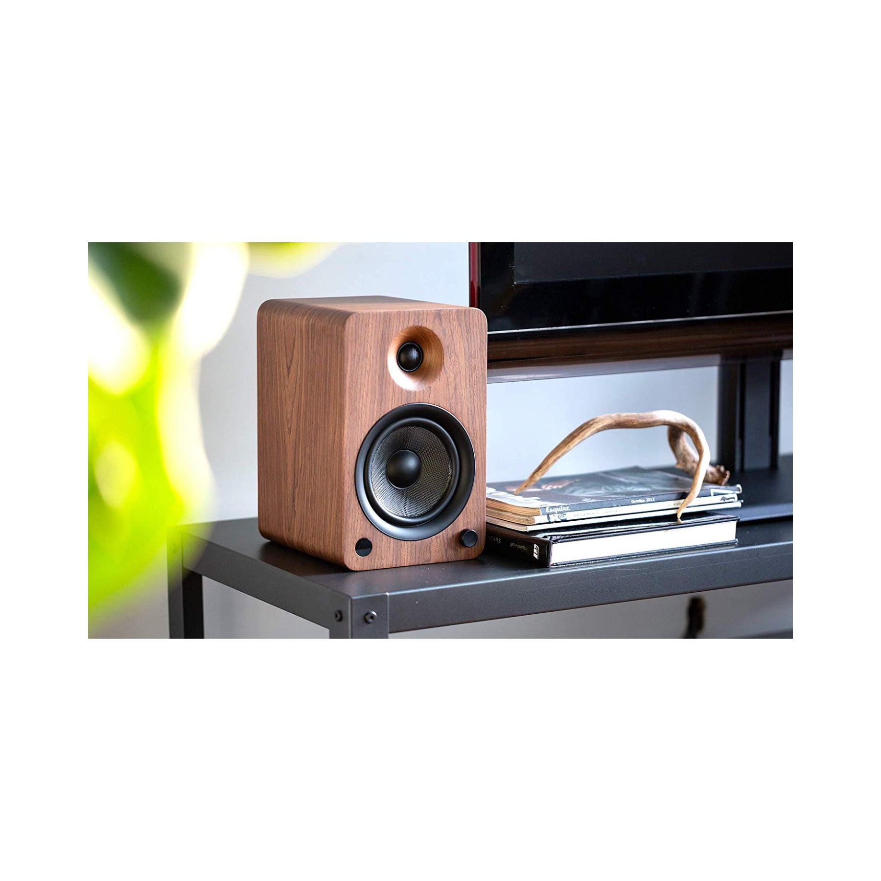Kanto YU6 Powered Bluetooth Bookshelf Speakers with Phono Preamp - High-Quality Audio for Vinyl Records, Desktop, and Home Theater - Open Box Clearance Deal