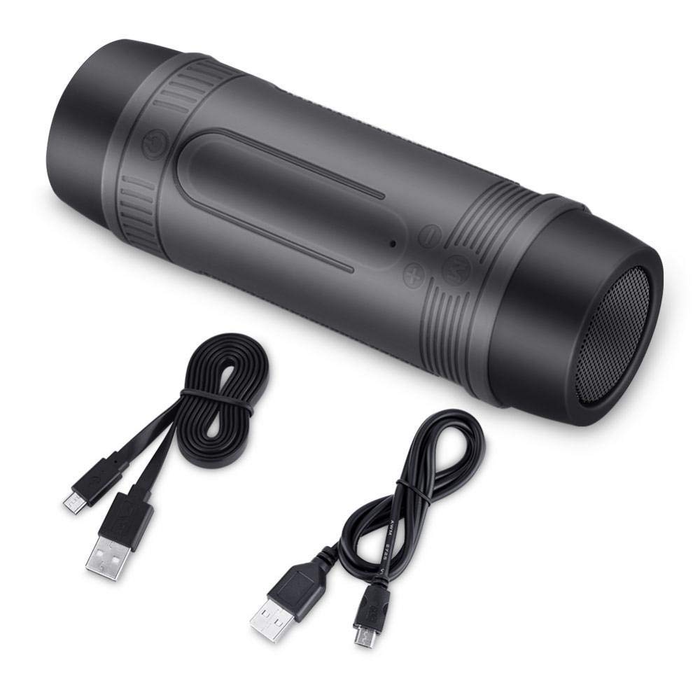Portable Waterproof Bluetooth Speaker with Flashlight - Wireless Outdoor Speaker for Bicycle, Travel, Beach, Camping, Hiking & Cycling | Perfect for Pool Parties, Backyard BBQs & Adventure Trips