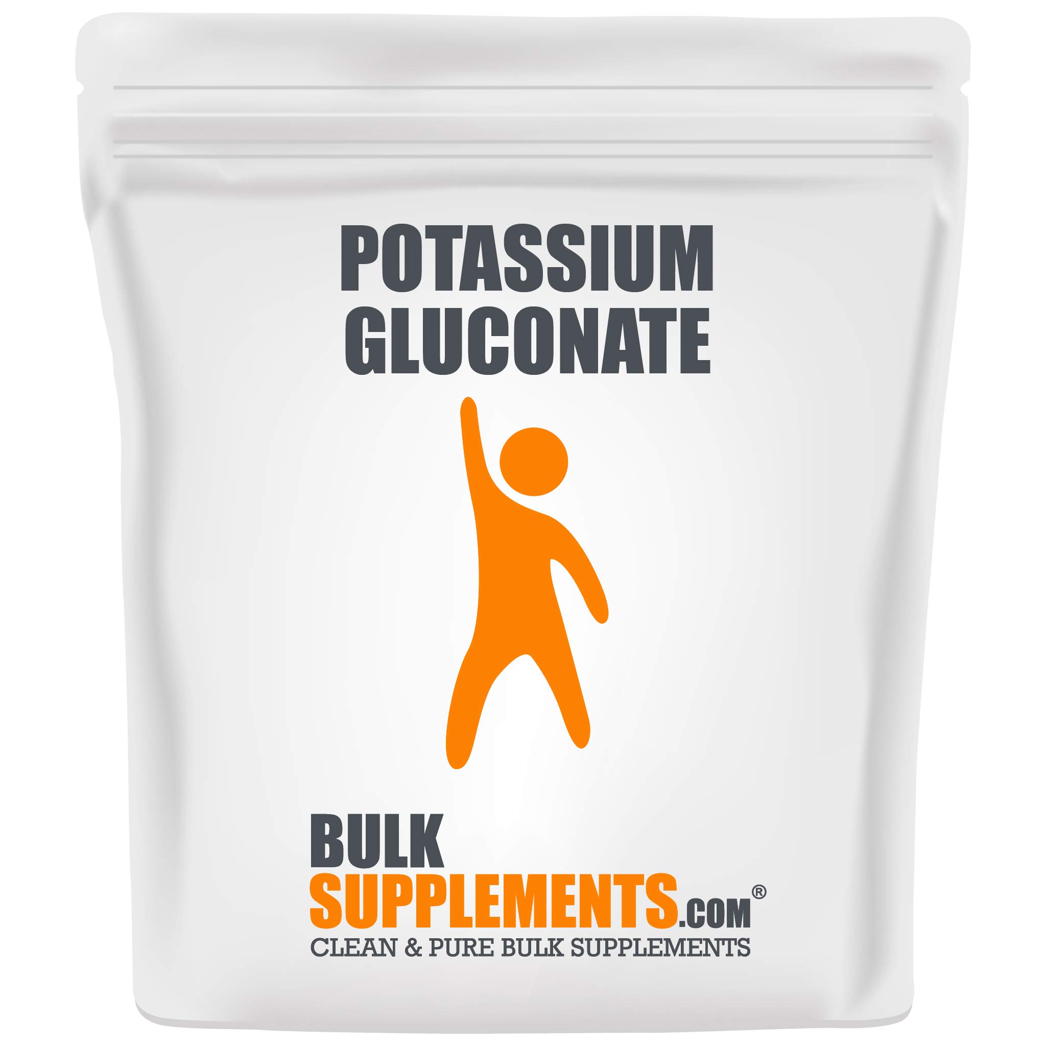 BulkSupplements Potassium Gluconate Powder - Vegan & Pure Potassium Supplement for Muscle Recovery, Heart Health & Hydration (250g/8.8oz) - Ideal for Athletes, Keto Diet & Daily Wellness