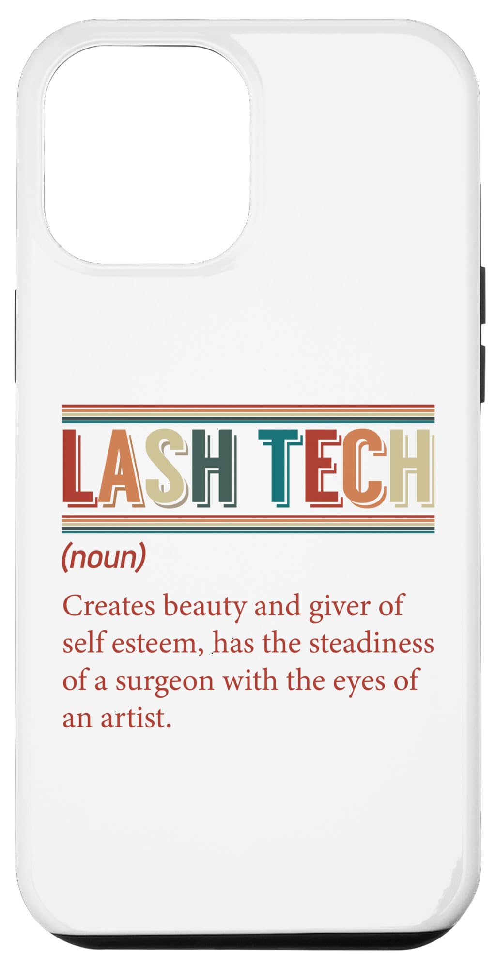 iPhone 12 Pro Max Case - Premium Retro Lash Tech Definition Protective Cover | Shockproof & Scratch Resistant | Perfect for Daily Use, Travel & Outdoor Activities