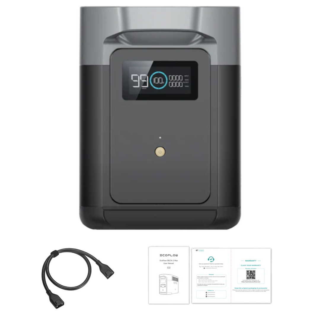 EcoFlow DELTA 2 Smart Extra Battery - 2400Wh Portable Power Station | Solar Generator for Home Backup, Camping & Outdoor Adventures | Fast Charging, Expandable Capacity, Clean Energy Solution