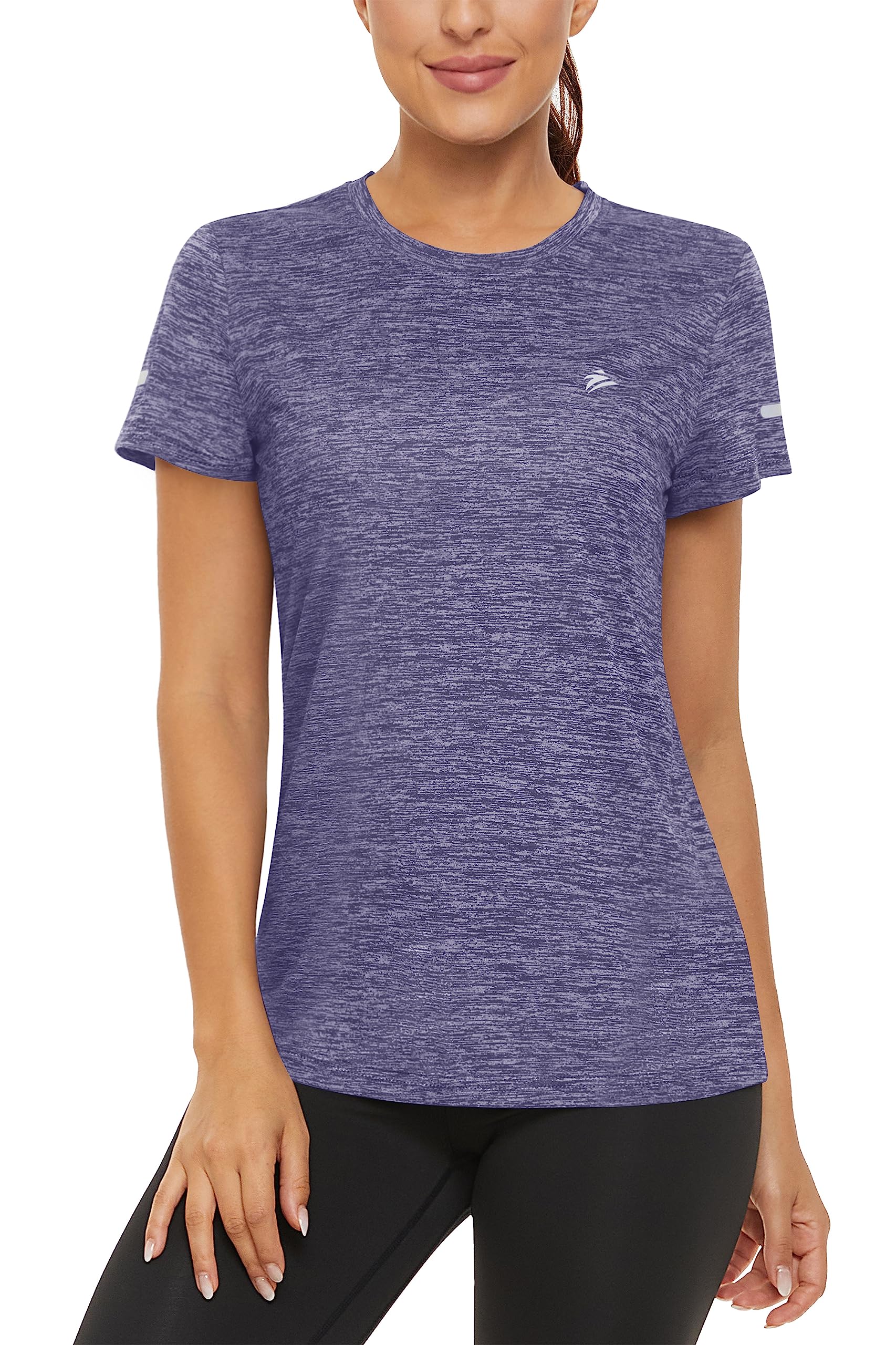 TACVASEN Women's Quick Dry Athletic T-Shirt - Moisture Wicking Short Sleeve Workout Top for Hiking, Running & Fitness | Lightweight Breathable Crew Neck Tee for Outdoor Sports & Gym Training