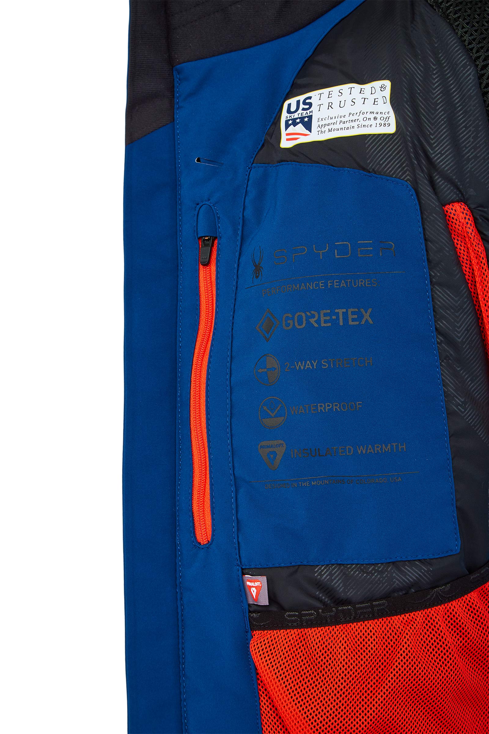 Spyder Men's Leader GTX Waterproof Ski Jacket - Lightweight Insulated Winter Coat for Snowboarding & Cold Weather - Perfect for Ski Resorts & Outdoor Adventures