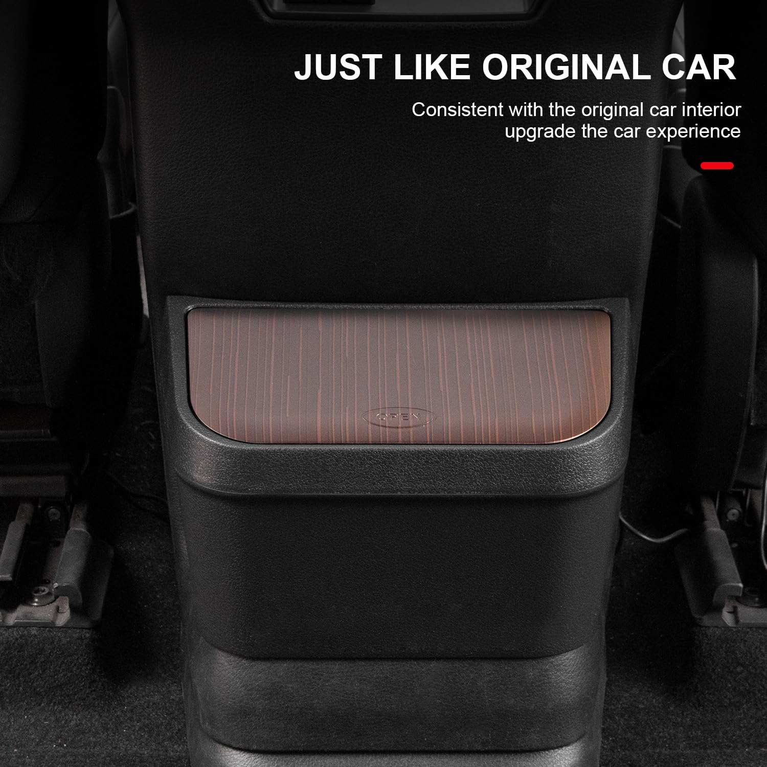 Premium Car Trash Can with Lid - Cup Holder Compatible with Toyota Sienna 2021-2025 Models, Back Seat Organizer for Snacks & Road Trips (Brown) - Ideal for Family Travel, Commuting & Road Trips