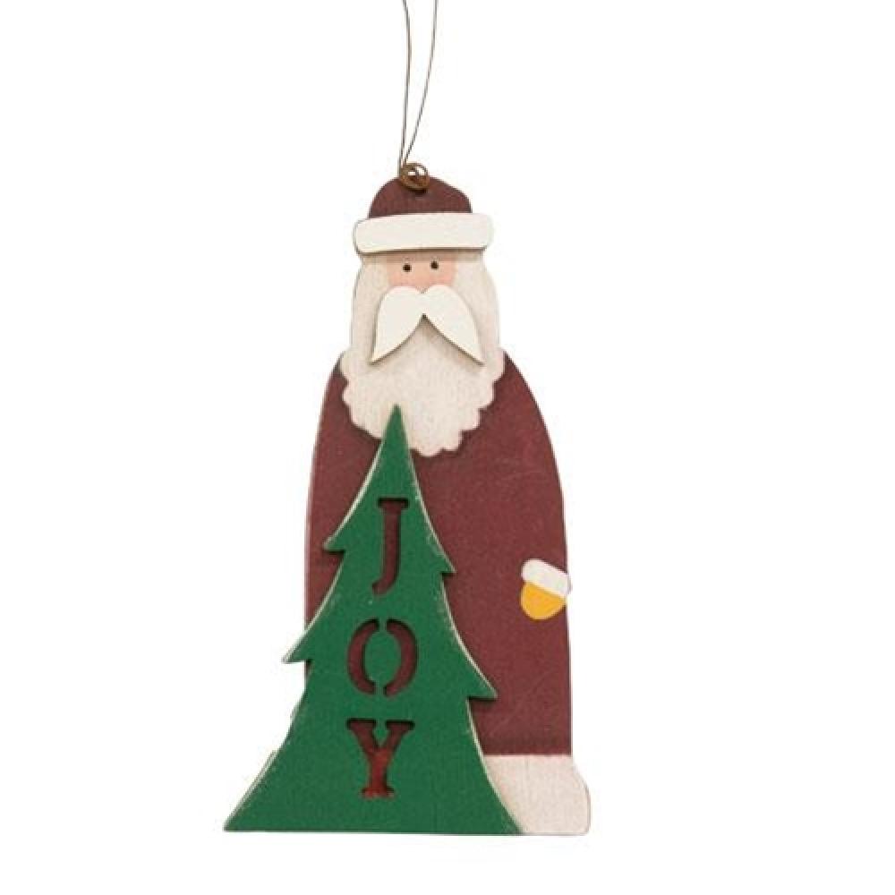 Joy Santa Ornament - Christmas Tree Decoration for Holiday Home Decor - Perfect for Xmas Gifts, Stocking Stuffers & Festive Party Decorations