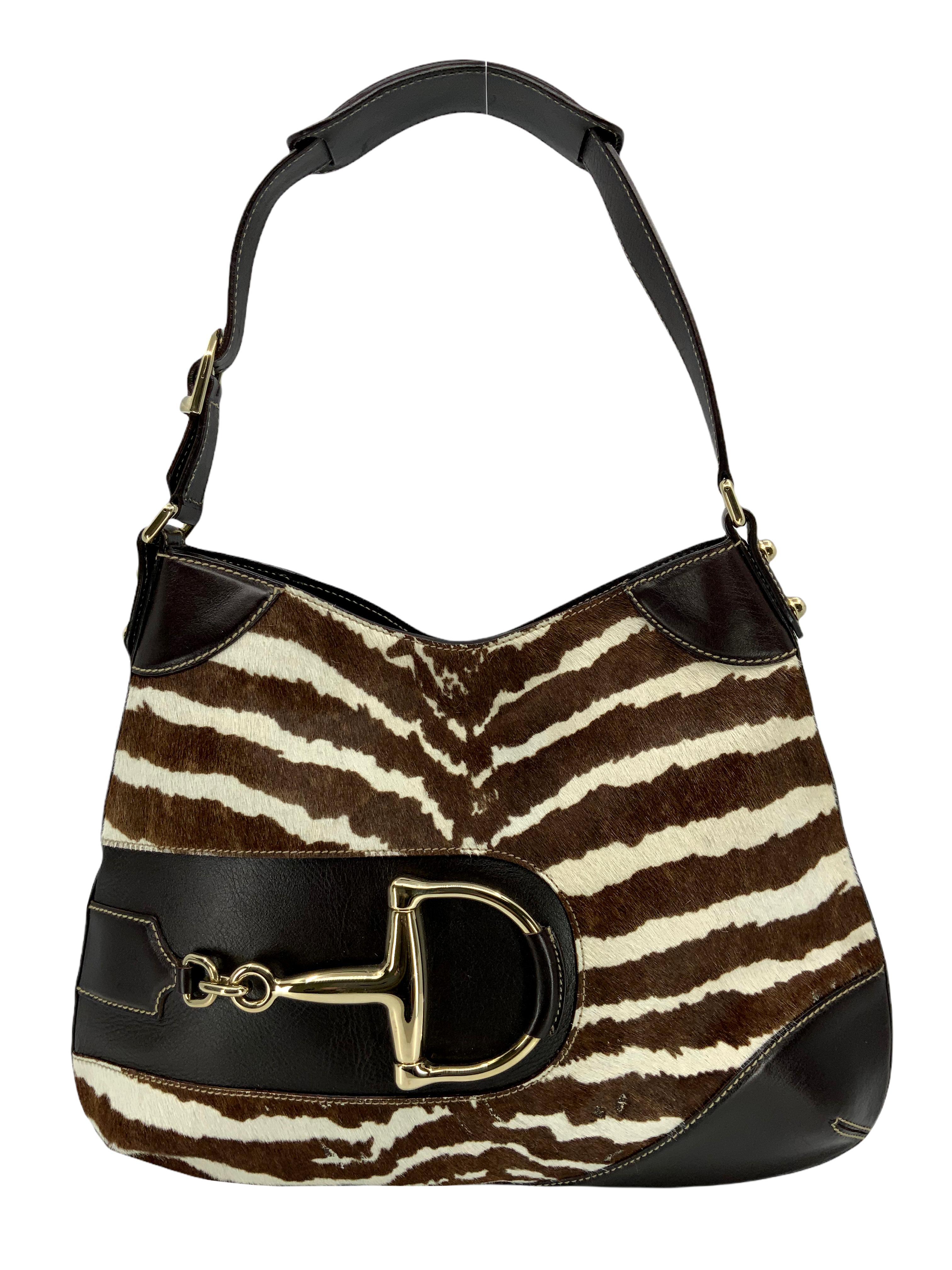 Gucci Zebra Print Pony Hair Horsebit Hobo Bag - Luxury Designer Shoulder Bag for Women | Perfect for Parties, Travel & Everyday Use