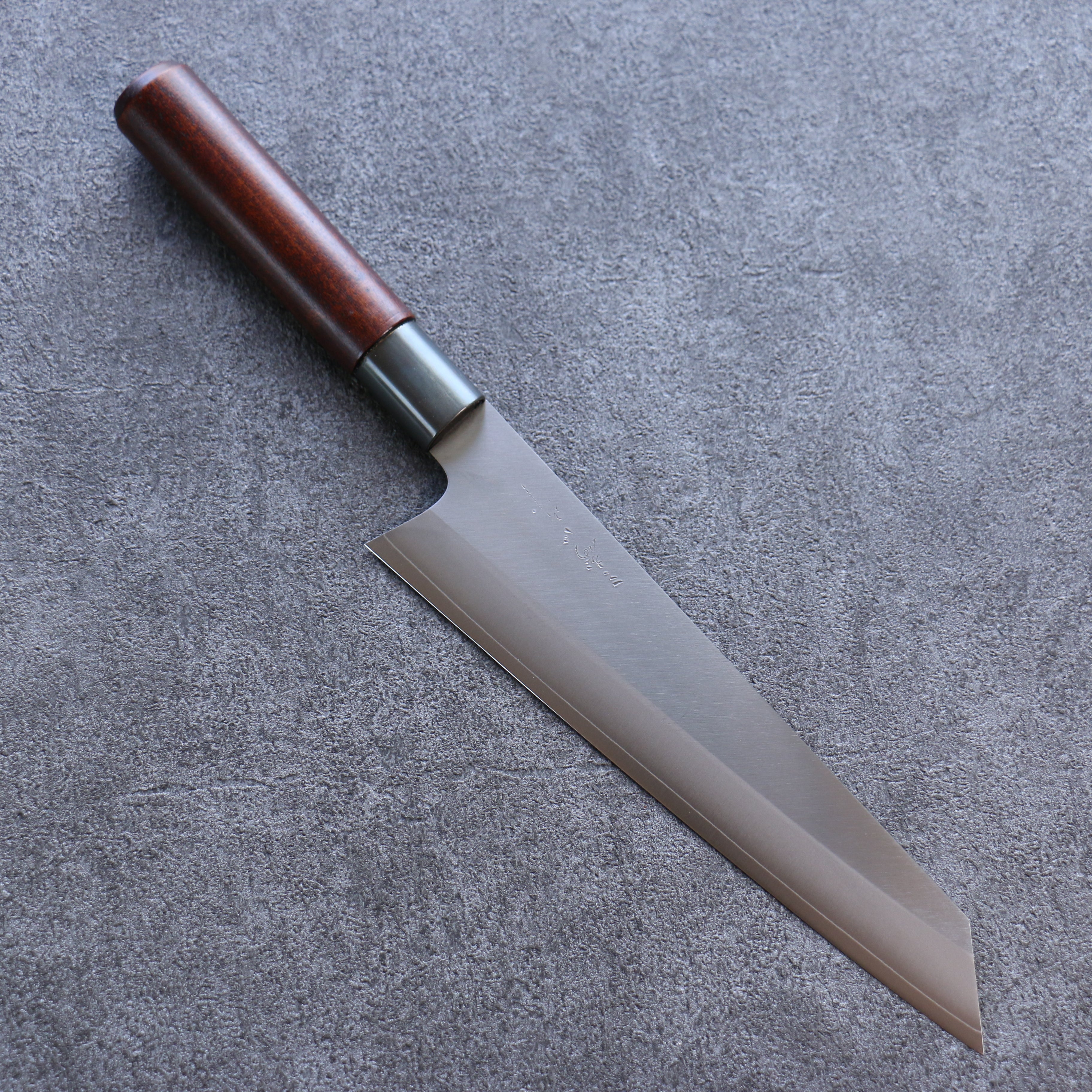 Premium VG10 Kasumi Kiritsuke Gyuto Knife 210mm - Japanese Damascus Steel Chef Knife with Brown Lacquered Handle for Sushi, Sashimi & Precision Cutting