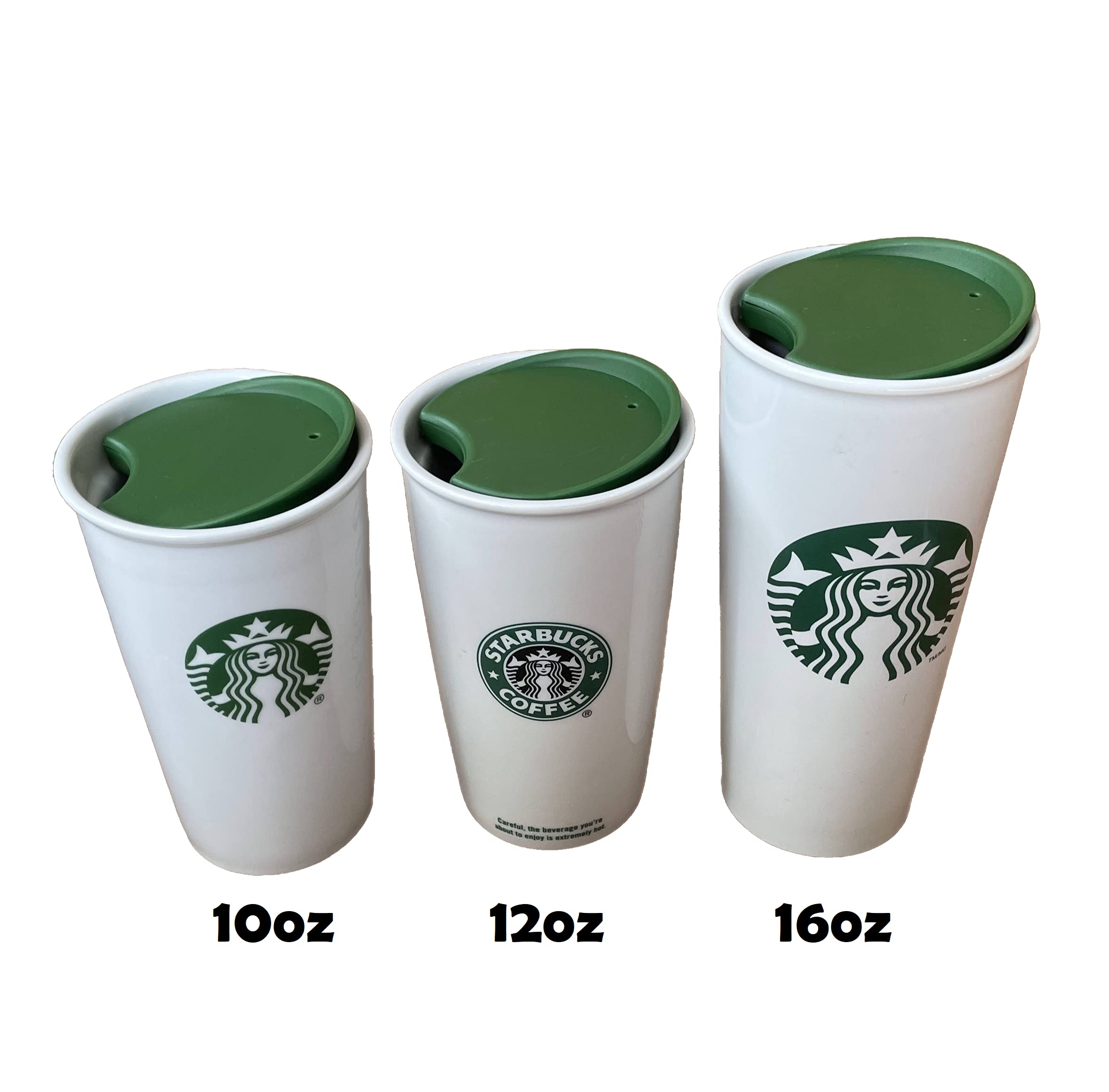 MIE Replacement Lid for Coffee Mug & Tea Cup - Compatible with Starbucks Ceramic Travel Mug 10oz/12oz/16oz, Tumbler Lid, Mug Lid, Cup Lid - Perfect for Home, Office & Travel Use