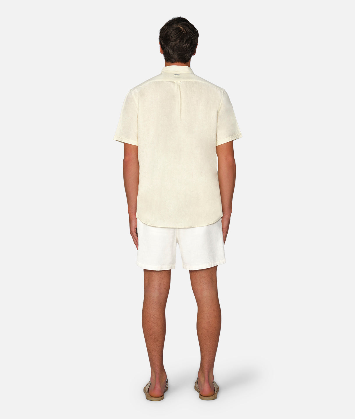 Premium Tennyson Linen Blend Short Sleeve Shirt in Custard - Breathable & Stylish Casual Wear for Men, Perfect for Summer Outings & Office Casual Fridays
