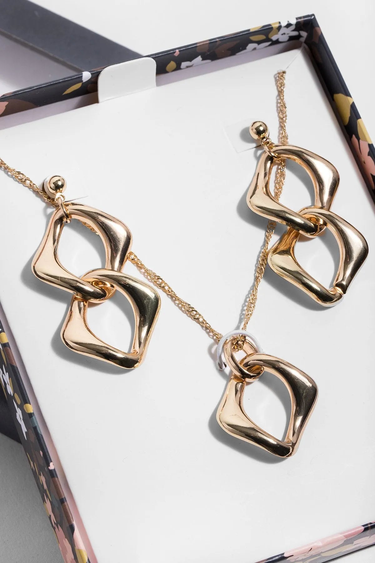 14K Gold Infinity Necklace and Earring Set - Elegant Jewelry Gift Box for Women - Perfect for Anniversary, Birthday & Valentine's Day Gifts