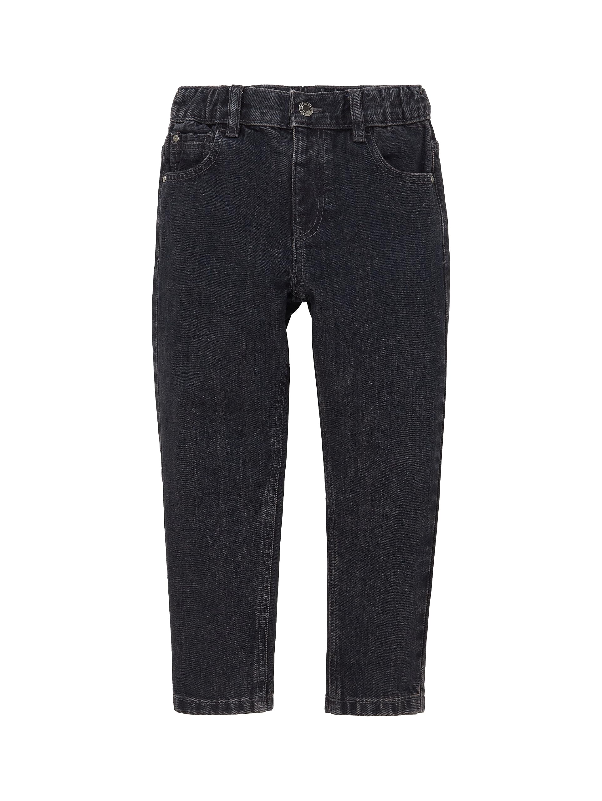 TOM TAILOR Boys' Relaxed Fit Jeans for Kids - Comfortable Stretch Denim Pants, Coal Grey (Size 1038406-29476) | Casual Wear, School, Playtime & Everyday Outfits