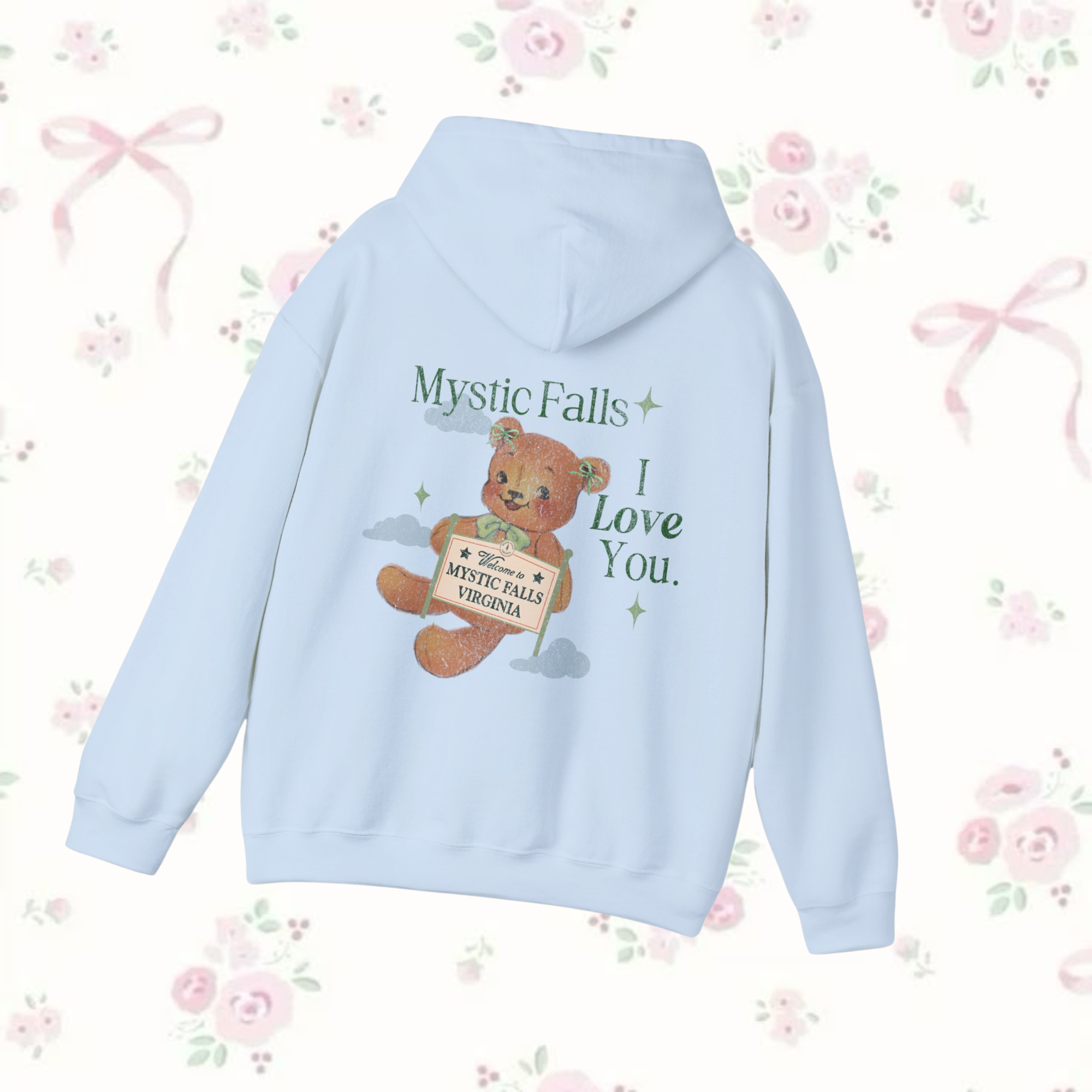Mystic Falls ILY Hoodie - Soft & Cozy Pullover Sweatshirt for Women & Men | Perfect for Casual Wear, Outfits & Gifts