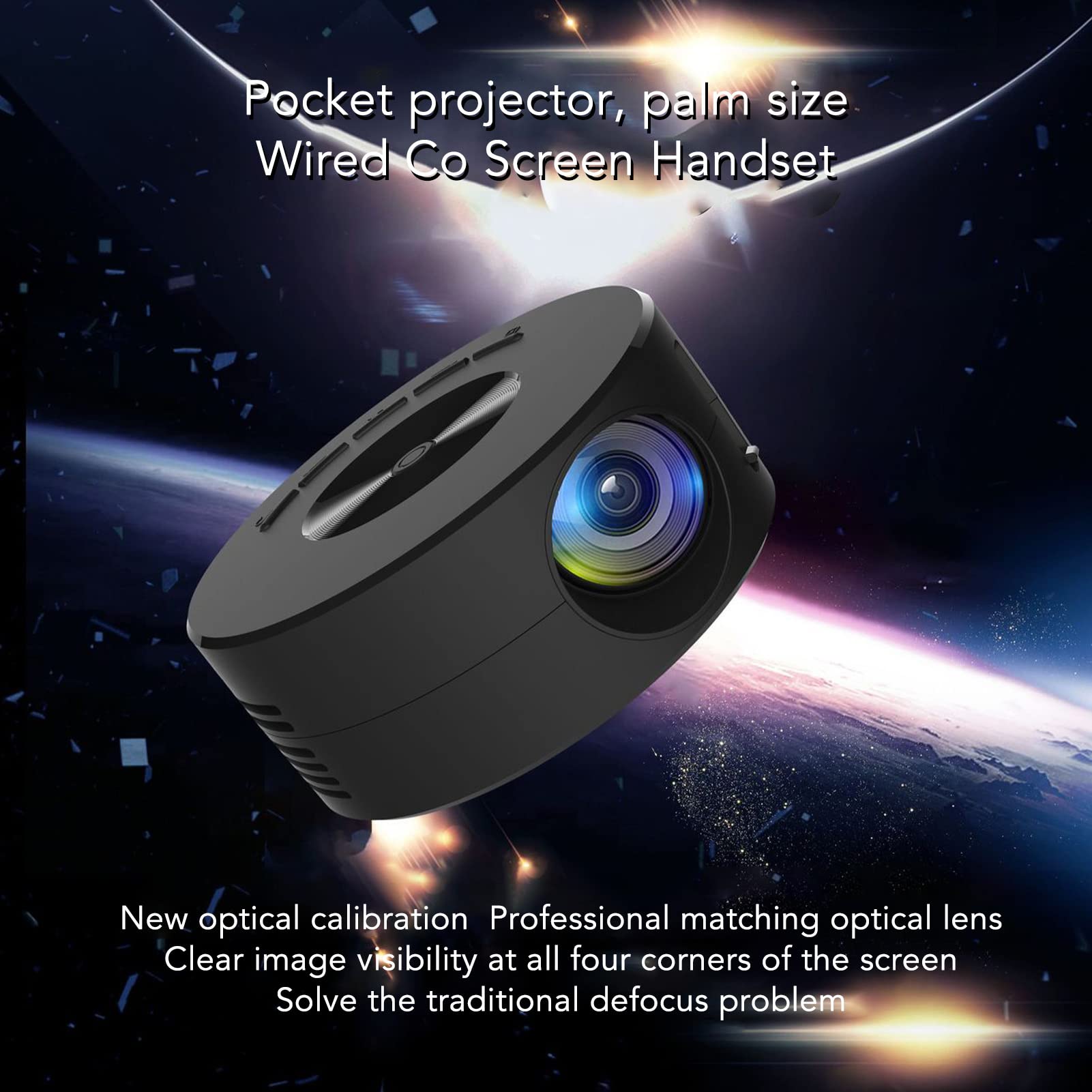 QANYEGN Mini LED Projector with Wireless Screen Mirroring - 1080P HD Home Theater Movie Projector for Bedroom, Outdoor & Indoor Entertainment | Compatible with Smartphones, Laptops & Gaming Consoles