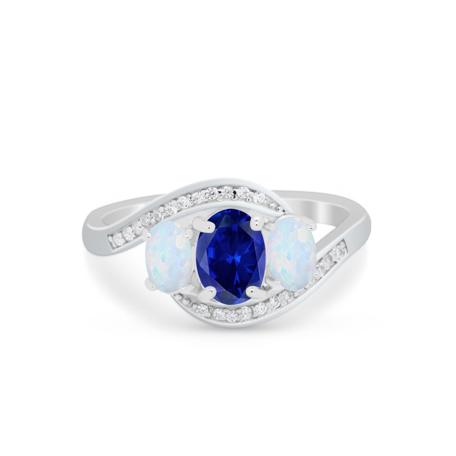 Lab Created Blue Opal CZ