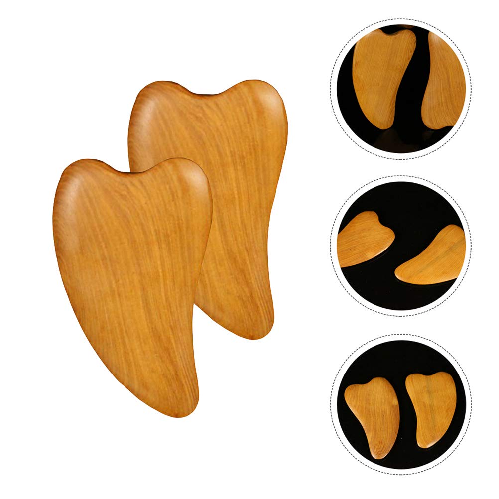 6-Piece Wooden Gua Sha Scraping Massage Tool Set - Natural Facial Care & Body Scraping Board for Relaxation, Skincare and Pain Relief - Perfect for Spa, Home Use and Self-Care Routine