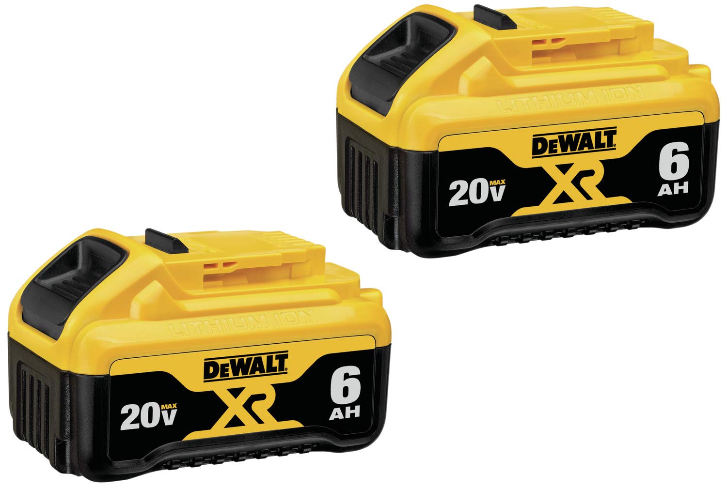 DEWALT 20V MAX 6Ah Lithium-Ion Battery 2-Pack with FLEXVOLT Rapid Charger (DCB206-2 & DCB118) - Fast Charging Under 90 Min for Power Tools - Perfect for Construction, Woodworking & DIY Projects