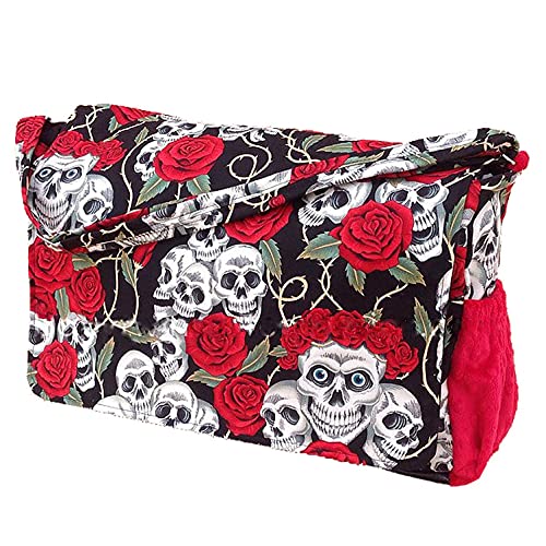 Stylish Skulls and Roses Diaper Bag - Waterproof Messenger Style Baby Bag for Moms - Perfect for Travel, Daycare & Outings with Baby Essentials