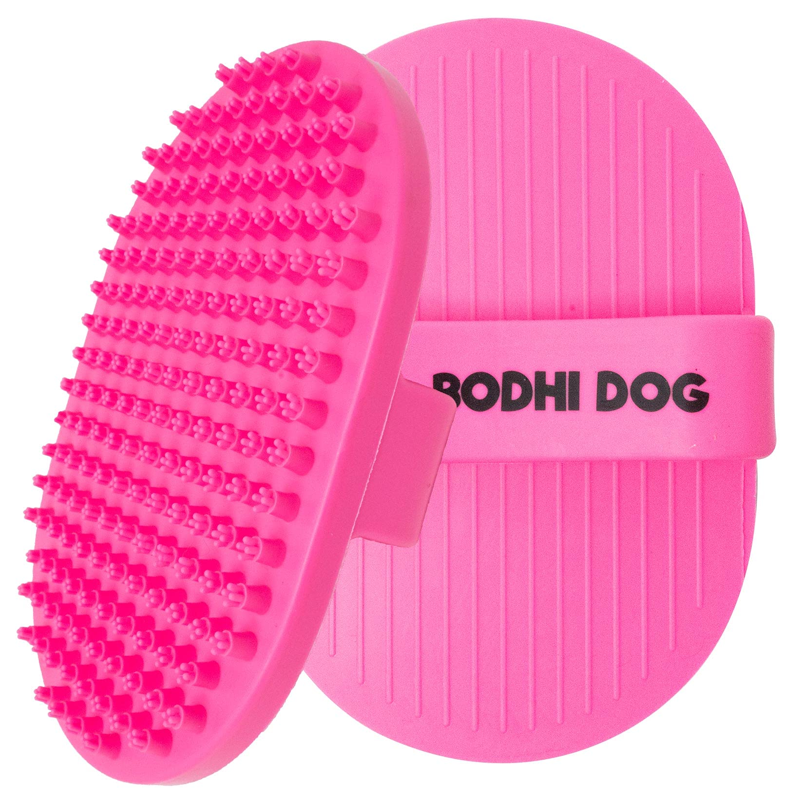 Bodhi Dog Shampoo Brush - Pet Grooming & Bath Brush for Cats & Dogs - Long & Short Hair Bath Scrubber - Premium Pet Massage Brush for Shower & Bathing (2-Pack, Pink) - Perfect for Home Grooming & Spa Days