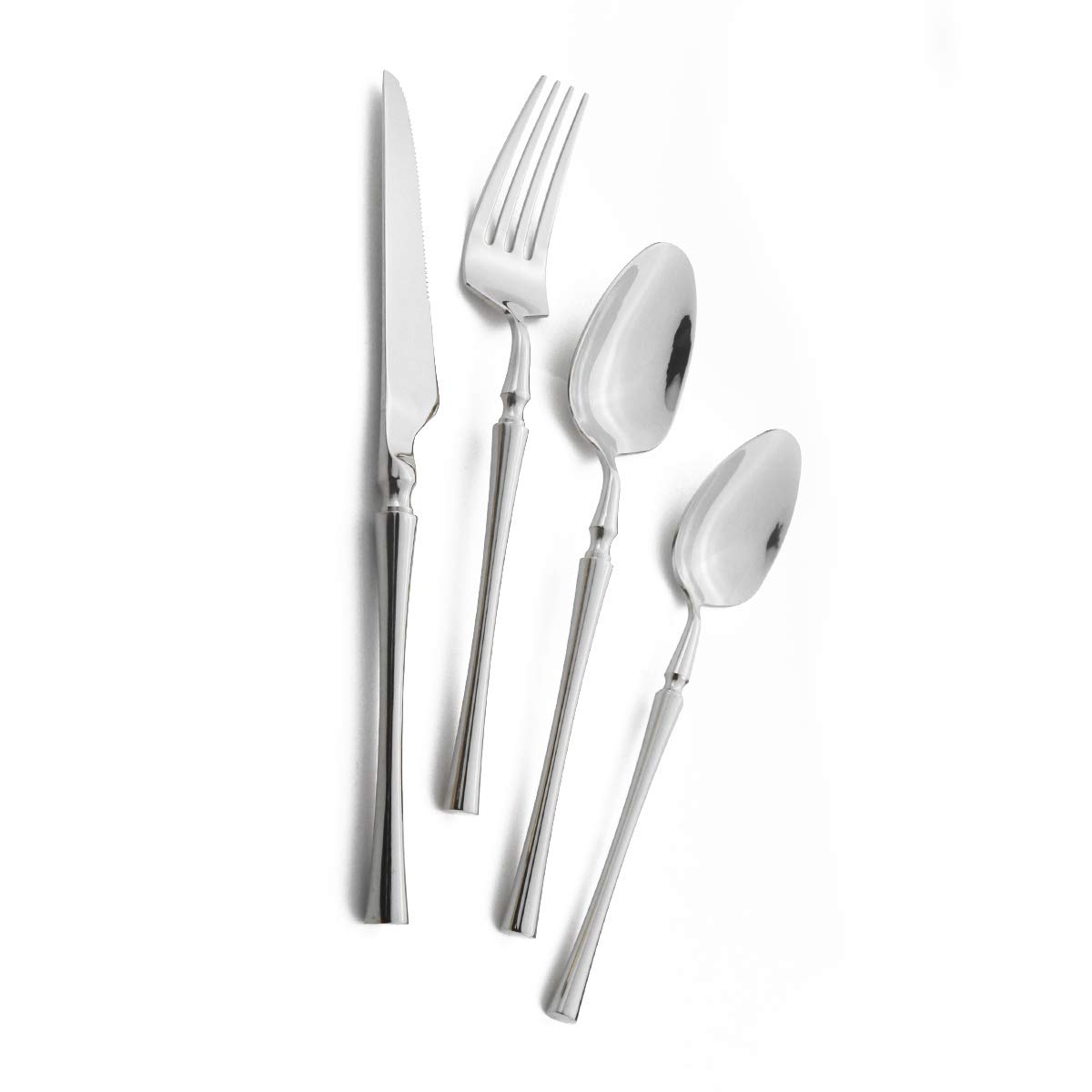 20-Piece Stainless Steel Flatware Set for 4 - Modern Mirror Polished Silverware (Knife, Fork, Spoon) - 18/10 Dishwasher Safe Cutlery Set - Perfect for Dining, Entertaining & Everyday Use