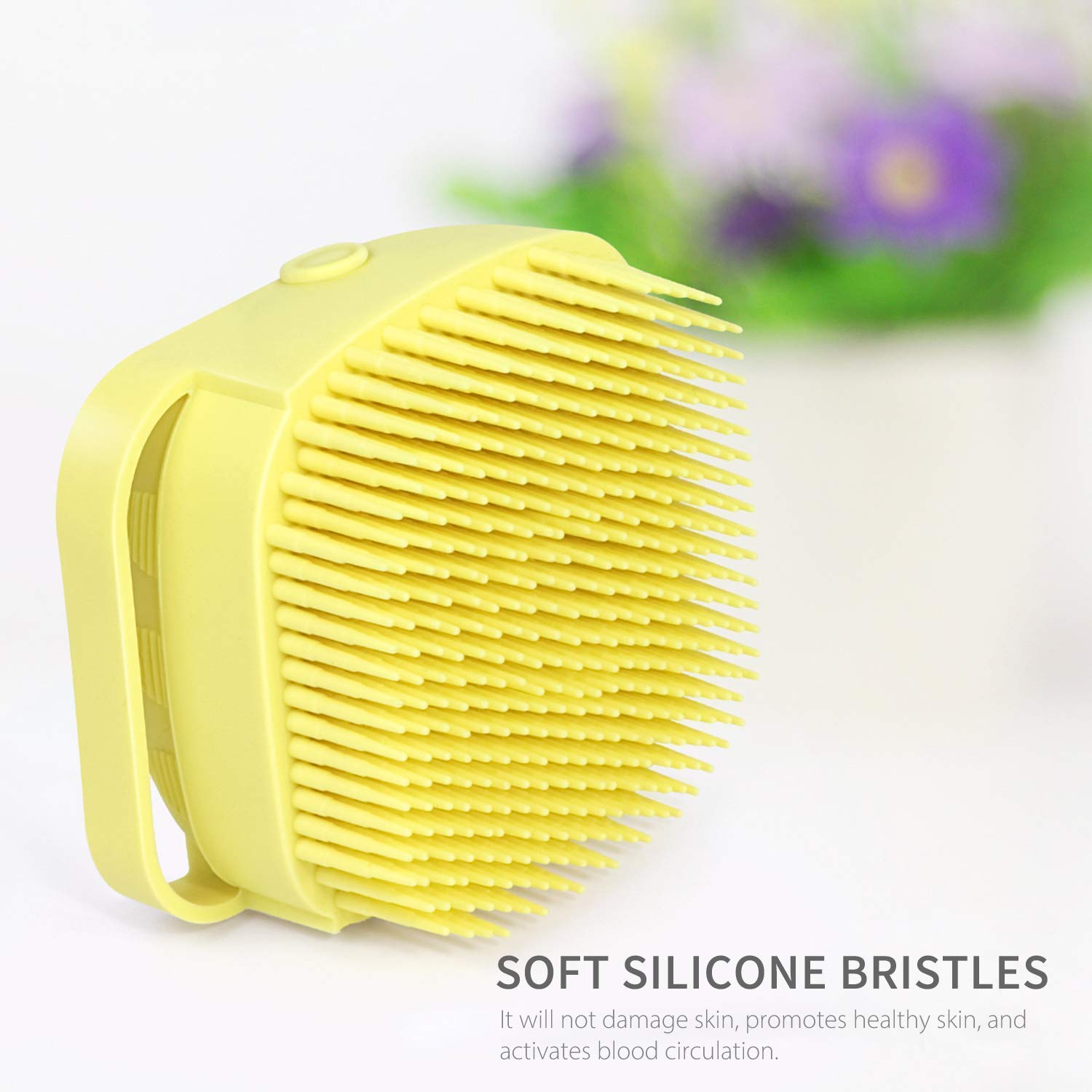 Silicone Body Brush with Shampoo Dispenser - Soft Massage for Shower & Bath