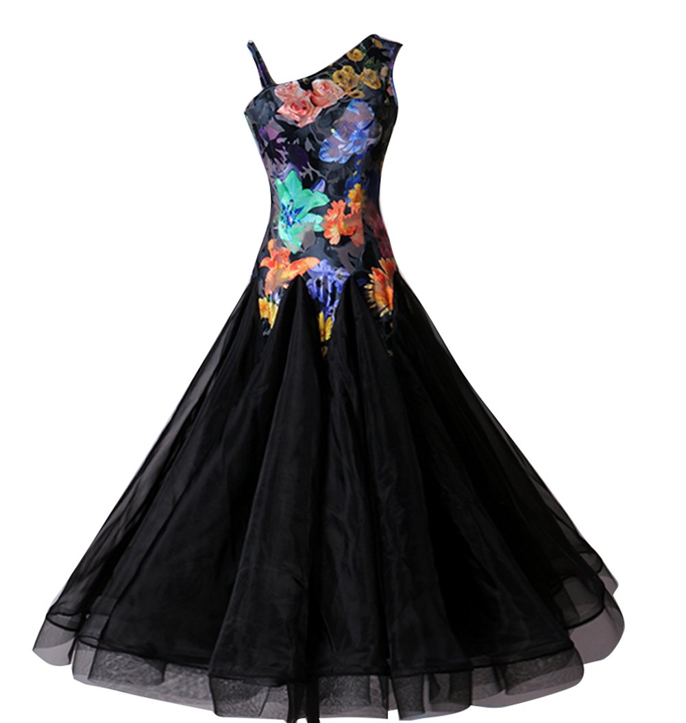 Vintage Flapper Floral Ballroom Dance Dress - 1920s Style Swing Dress for Women | Perfect for Gatsby Parties, Swing Dancing & Costume Events