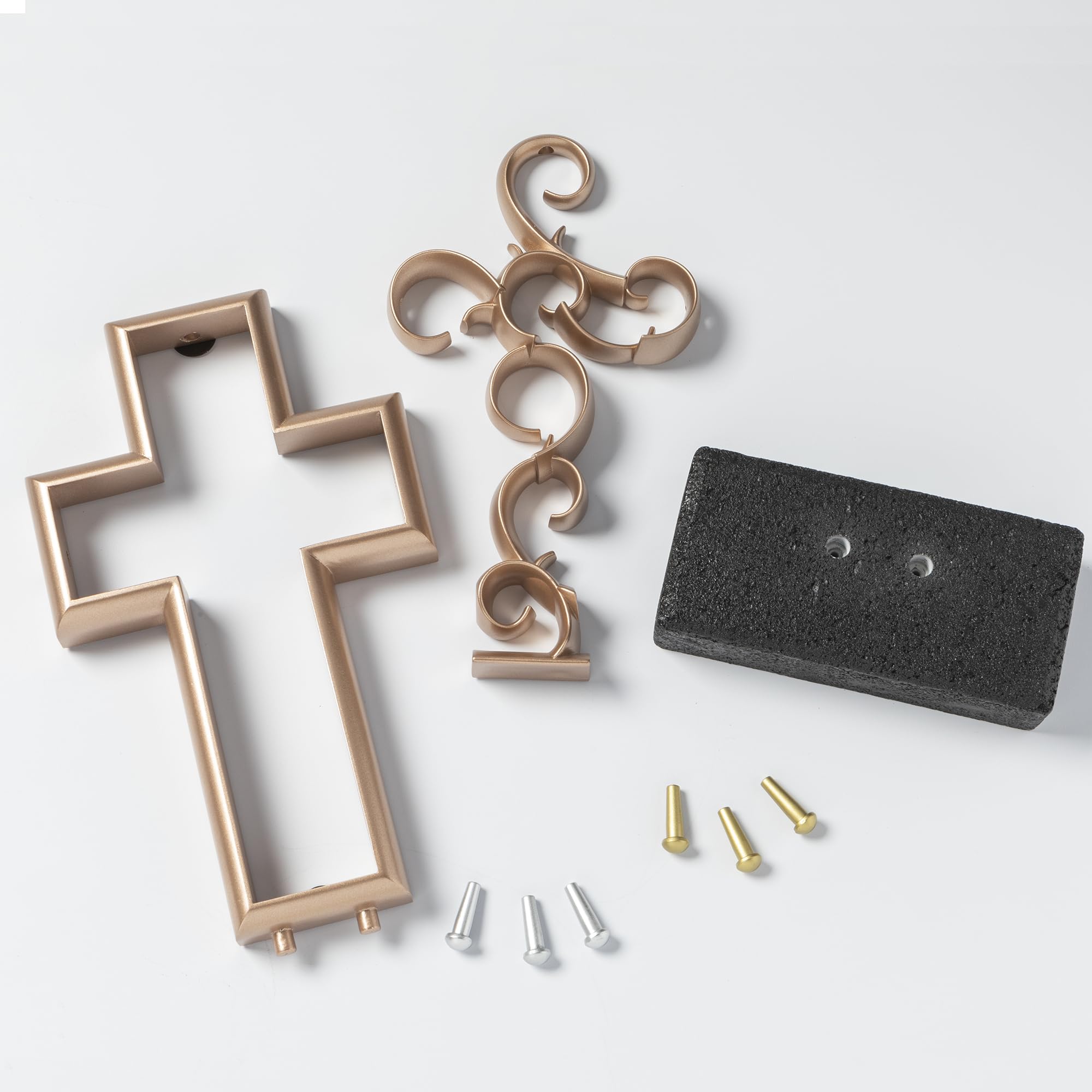 Unity Cross® Metallic Rose Gold Wedding Unity Candle Set - Elegant Rustic Alternative to Unity Sand Ceremony for Weddings, Vow Renewals & Romantic Decor