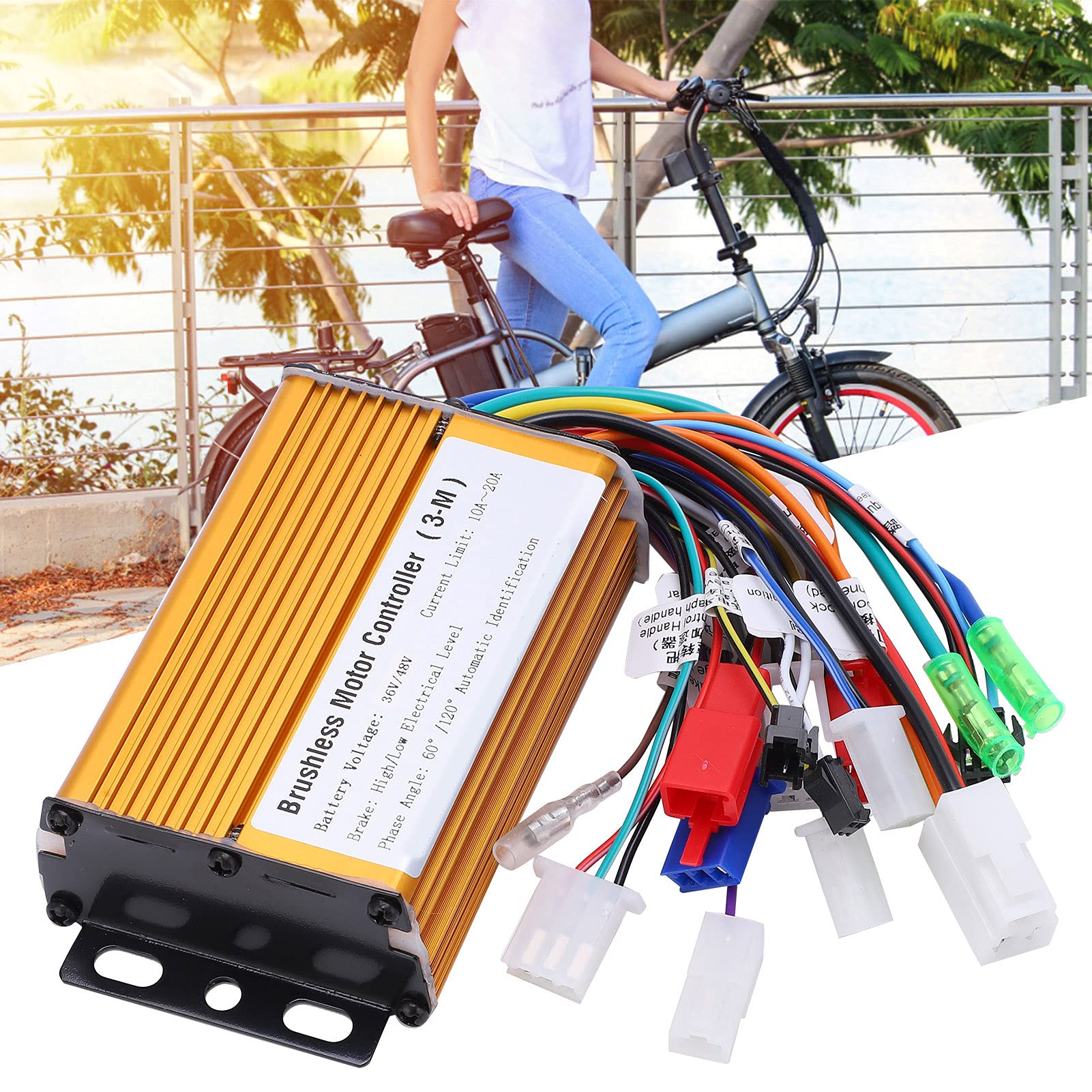 FECAMOS E-Bike Motor Controller - Easy Installation & Heat Dissipation, Quiet Operation for Electric Bikes & Scooters - Perfect for Commuting, Leisure Riding & Urban Transportation