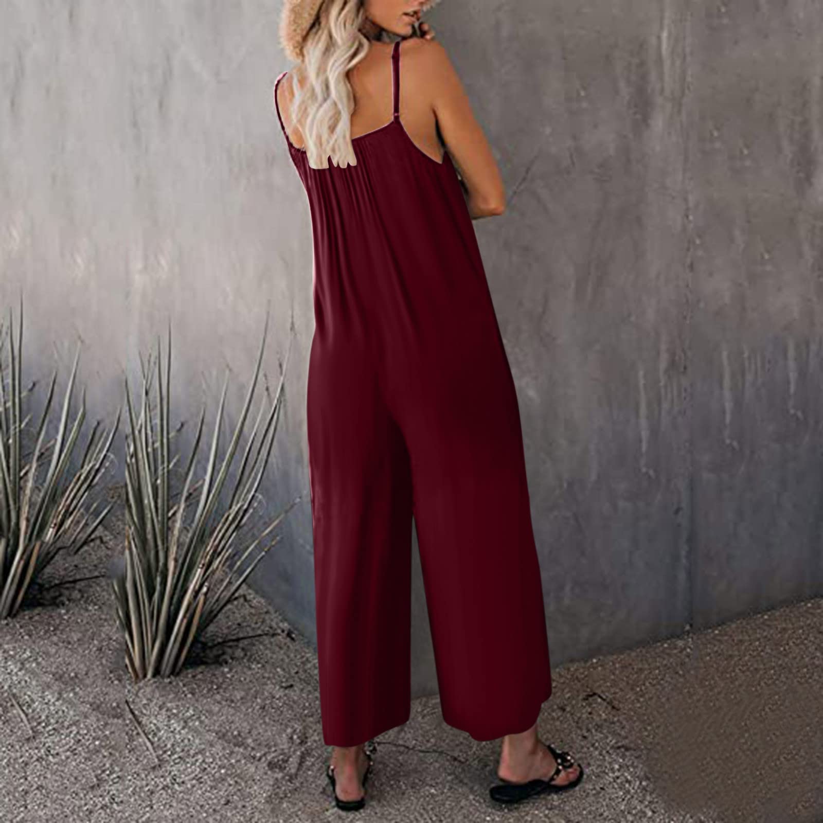 **Women's Oversized Jumpsuit - Loose Fit Cocktail Pantsuit for Wedding & Maternity - Short Sleeve Romper Black Pants - Comfortable & Stylish for Casual, Office & Special Events**