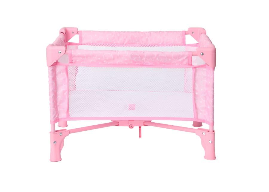 Madame Alexander Doll Pack and Play Crib - Pink Hearts Design for 18