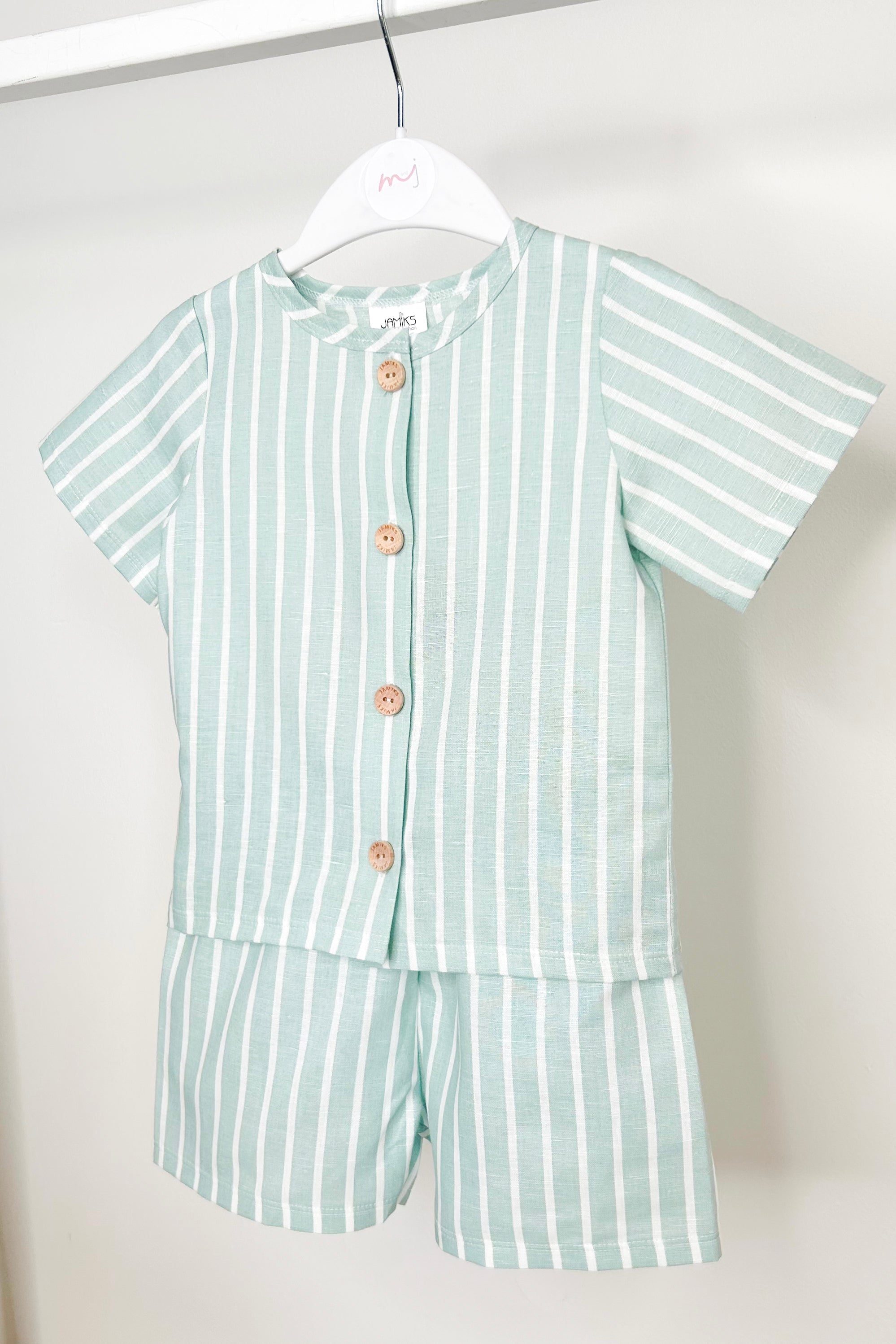 Zuri Mint Striped Shorts for Women - Trendy Summer Casual Wear | Perfect for Beach, Gym & Outdoor Activities