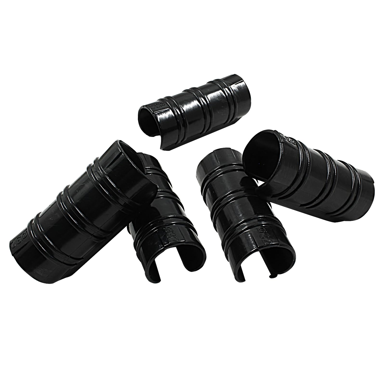 20 Pack 32mm Greenhouse Clips - Heavy Duty Plastic Tube Clamps for Greenhouse Film, Shade Nets, Row Covers & Garden Tunnels - Durable Plant Support Clips for DIY Greenhouse, Gardening & Plant Protection (Black)