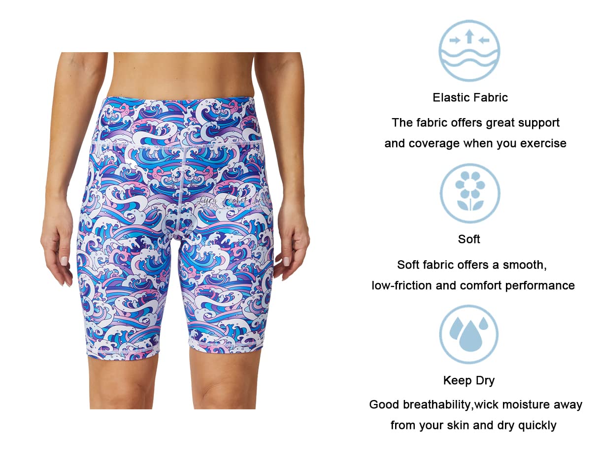 Printed Leggings with Pockets for Women - Tummy Control Capri Yoga Pants, Spandex Workout Leggings & Biker Shorts - Perfect for Yoga, Gym, Running & Casual Wear
