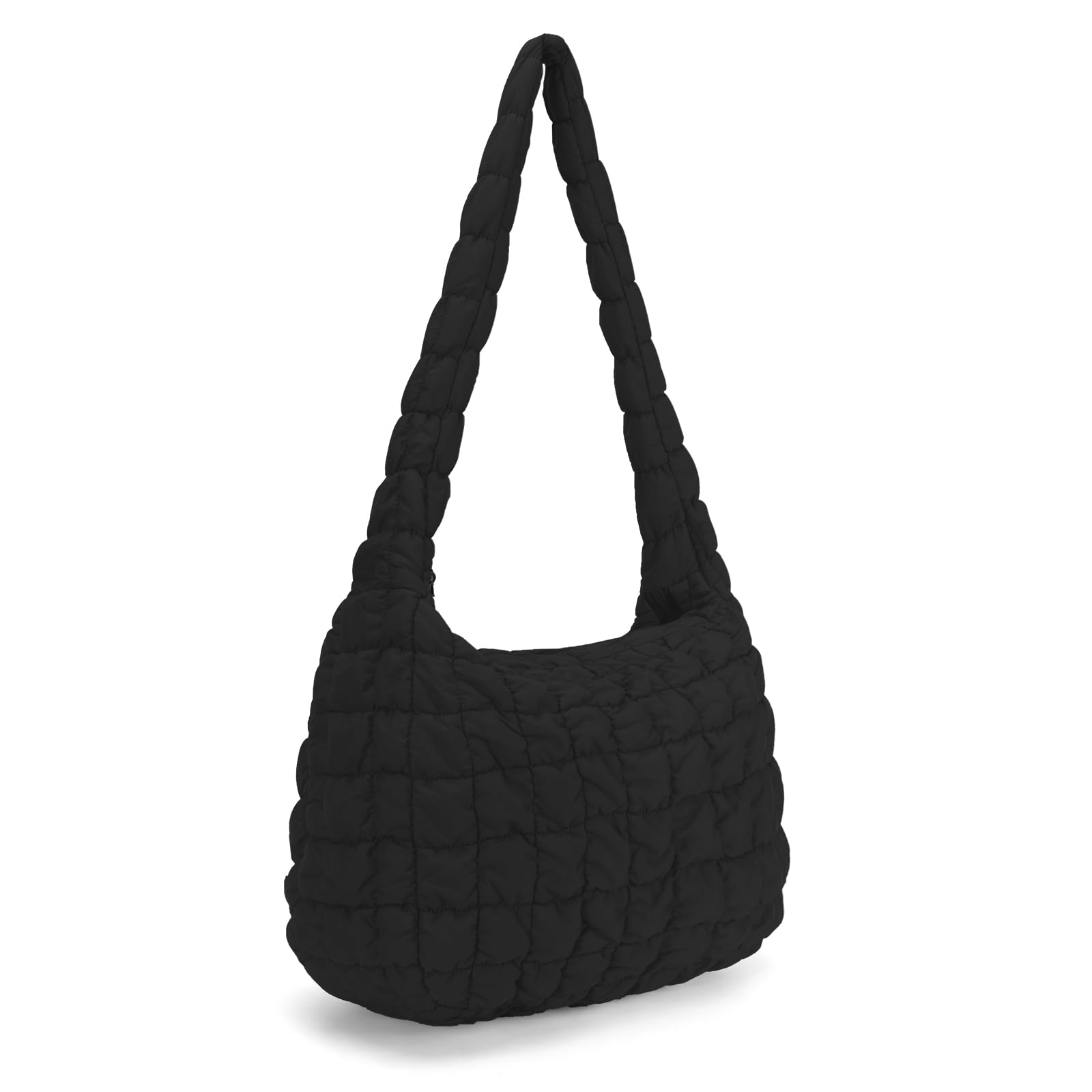 DKIIL NOIYB Quilted Tote Bag for Women - Lightweight Puffy Shoulder Bag with Lattice Pattern, 18 Inch Large Capacity Cotton Padding (45cm) - Perfect for Work, Travel, Shopping & Daily Use