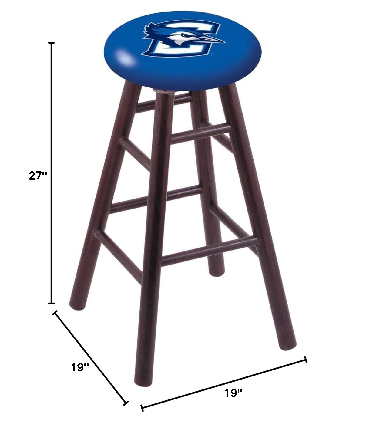Holland Bar Stool Co. Dark Cherry Oak Counter Stool with Creighton Seat - Perfect for Kitchen Islands, Breakfast Bars & Home Decor