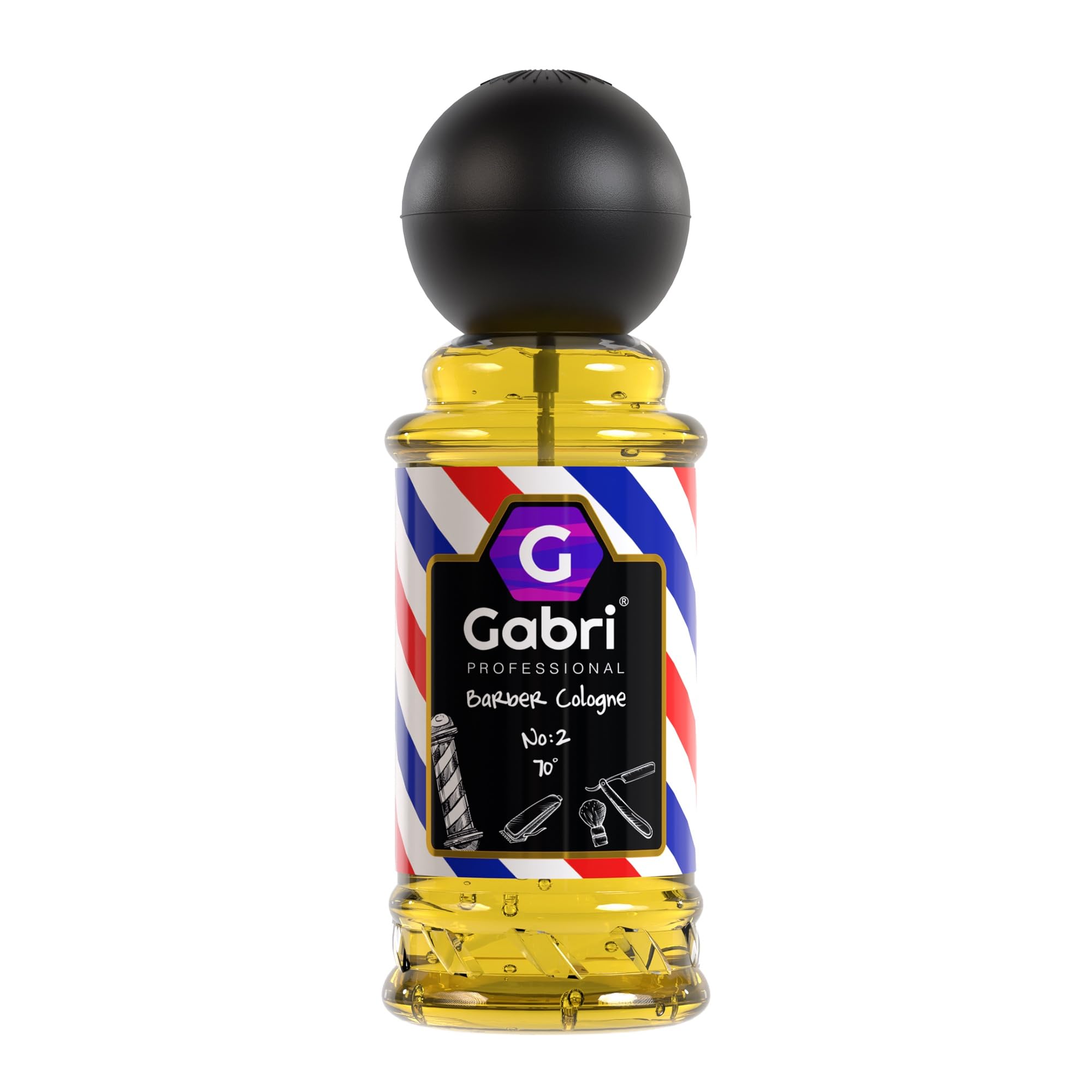 Gabri Men's Cologne 250ml - Eau De Cologne & Aftershave for Barbershop | Relaxing & Refreshing Fragrance with Tangerine, Mint & Fresh Citrus Notes | Perfect for Daily Wear, Grooming & Special Occasions