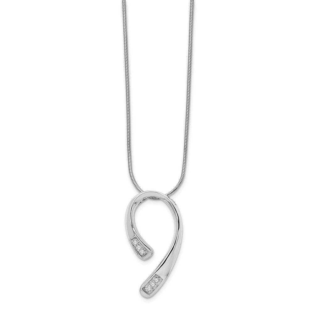 0.06ct SS White Ice Diamond Necklace for Women - Elegant Solitaire Pendant Jewelry Gift for Anniversary, Wedding & Special Occasions