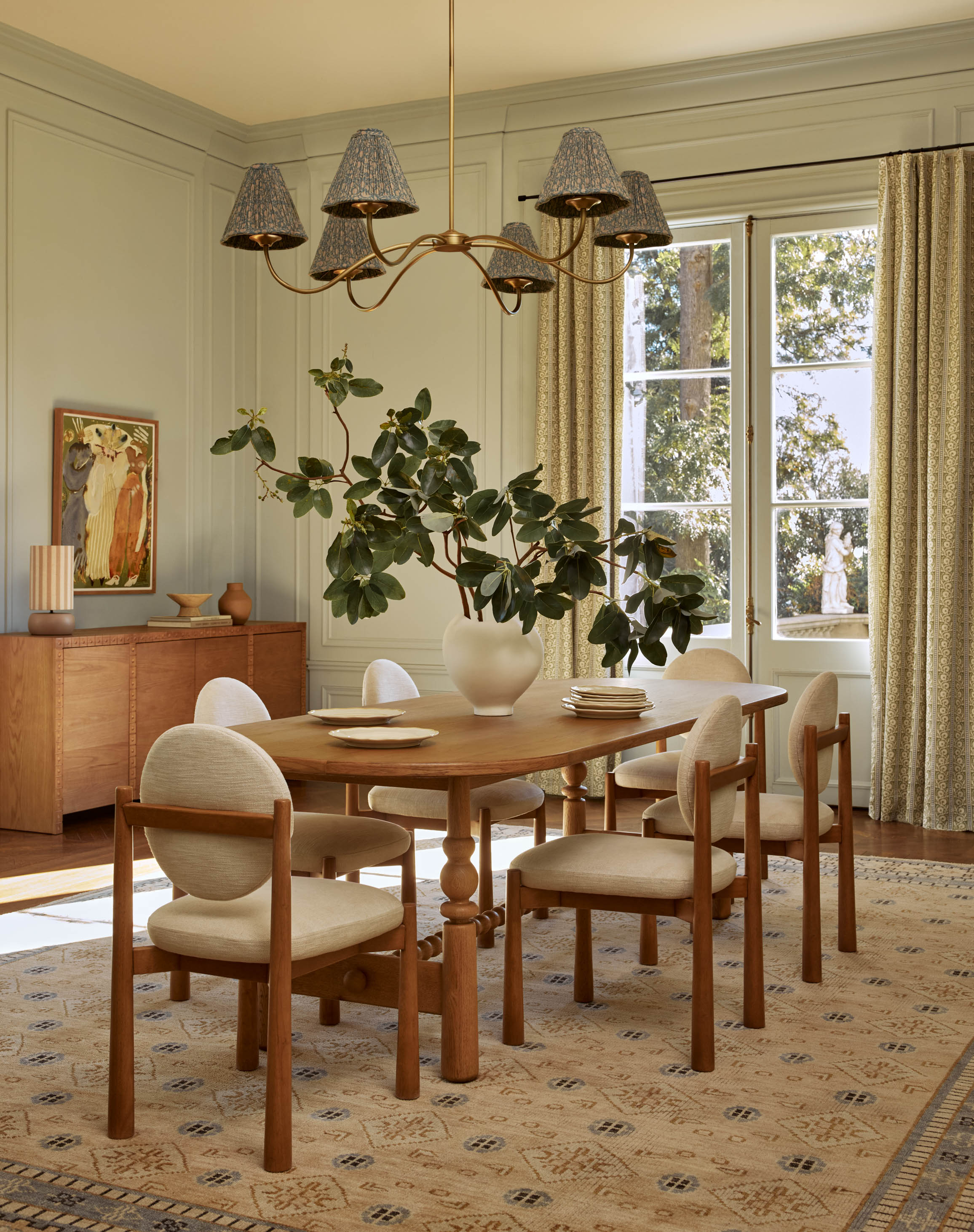 Blume Oval Dining Table - Modern Wooden Kitchen Table for 6 - Perfect for Family Dinners & Entertaining Guests