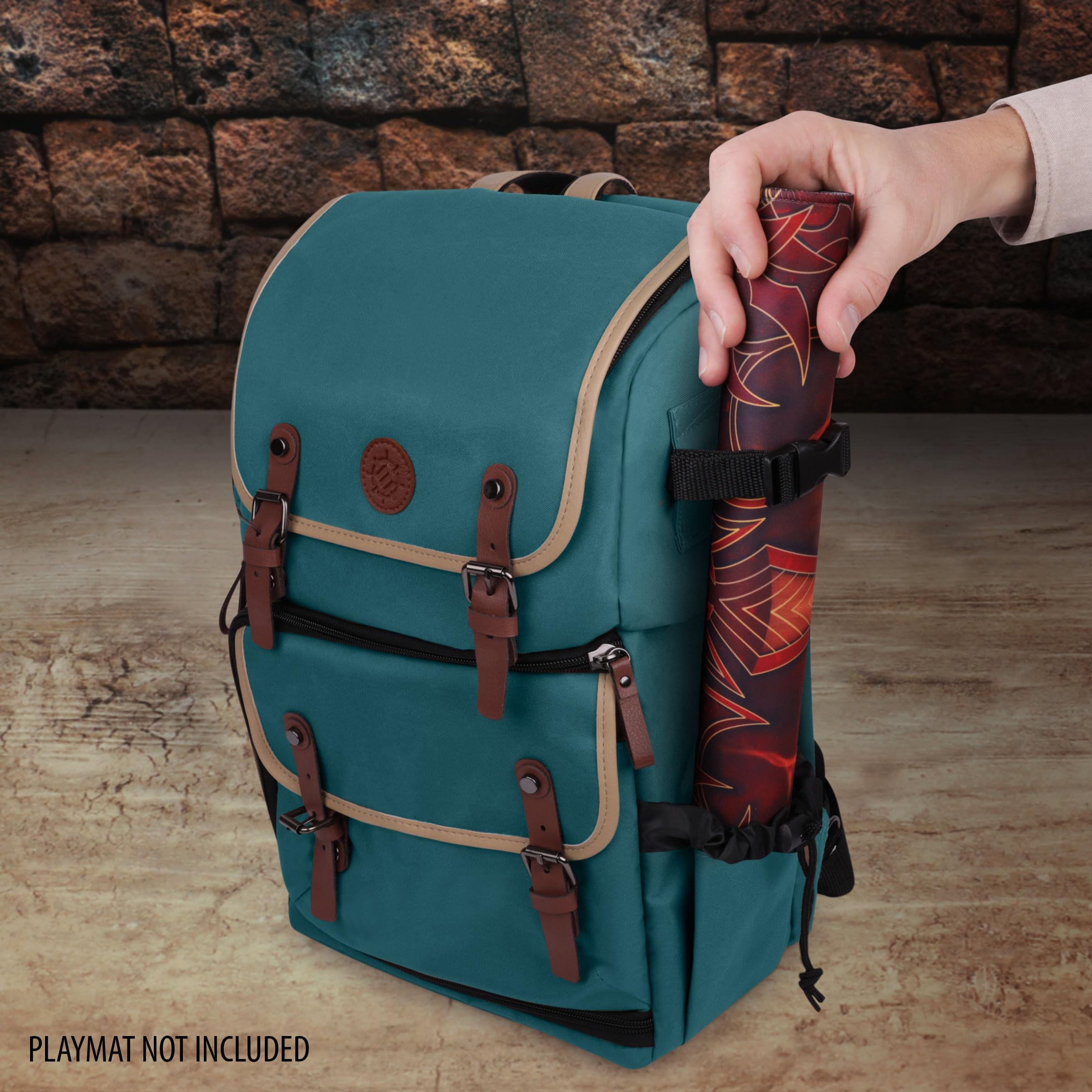 Premium TCG Backpack - Magic the Gathering Deck Storage Bag with Card Binder Space, Playmat Holder & Deck Box Organizer | Compatible with MTG, Pokemon, Lorcana TCG Cards (Canvas Green) | Perfect for Game Nights, Tournaments & Travel